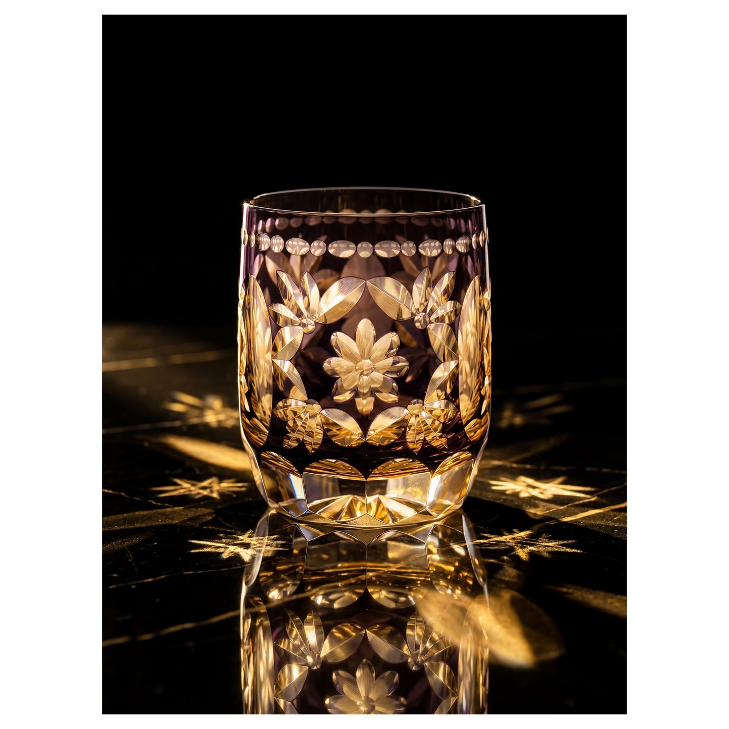 Hanamari Edo Kiriko Whiskey Glass