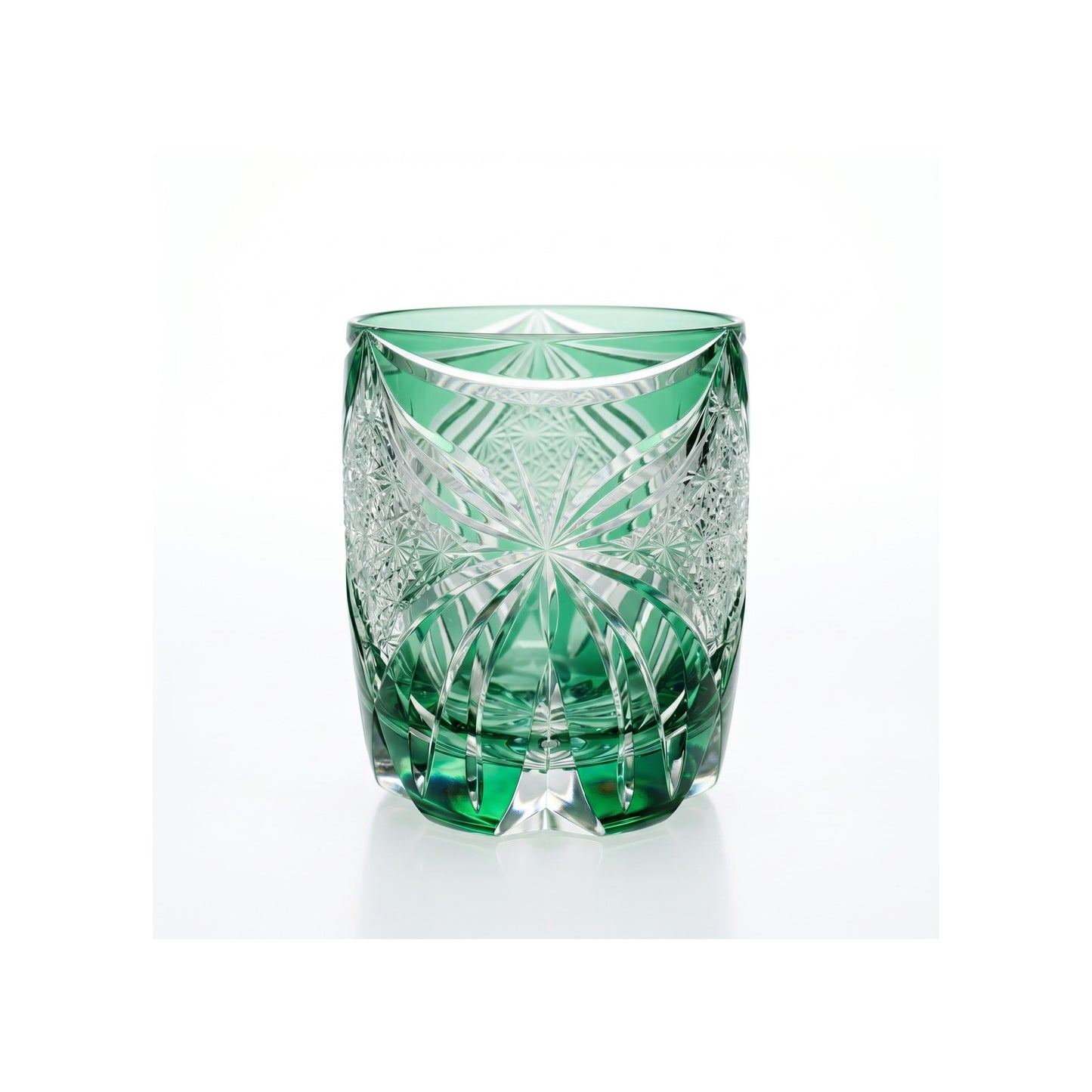 Jade Butterfly Edo Kiriko Whiskey Glass