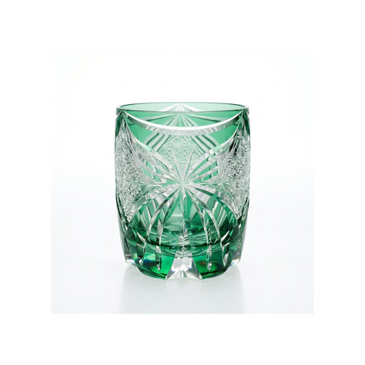Jade Butterfly Edo Kiriko Whiskey Glass