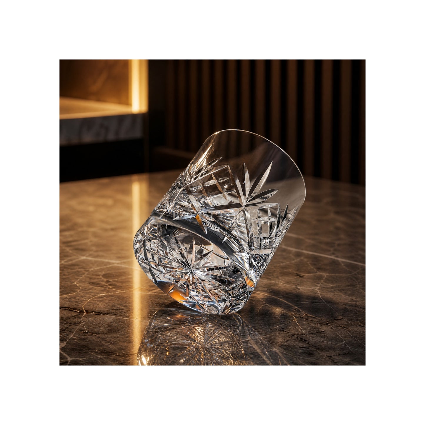 K9 Blooming Flowers Crystal Whiskey Glass