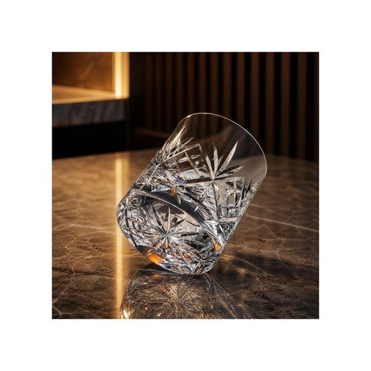 K9 Blooming Flowers Crystal Whiskey Glass