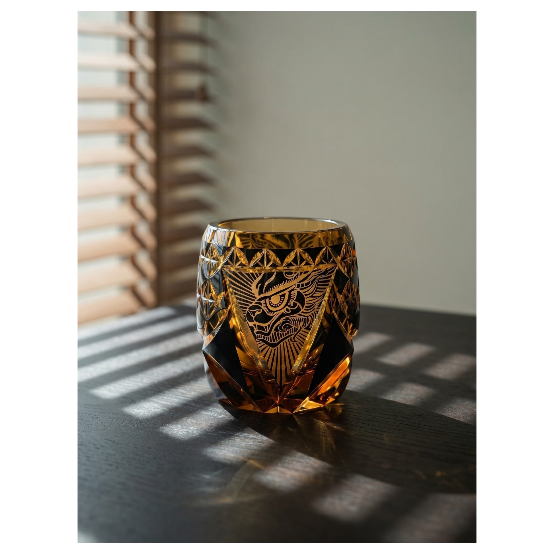 Azure Dragon Edo Kiriko Whiskey Glass