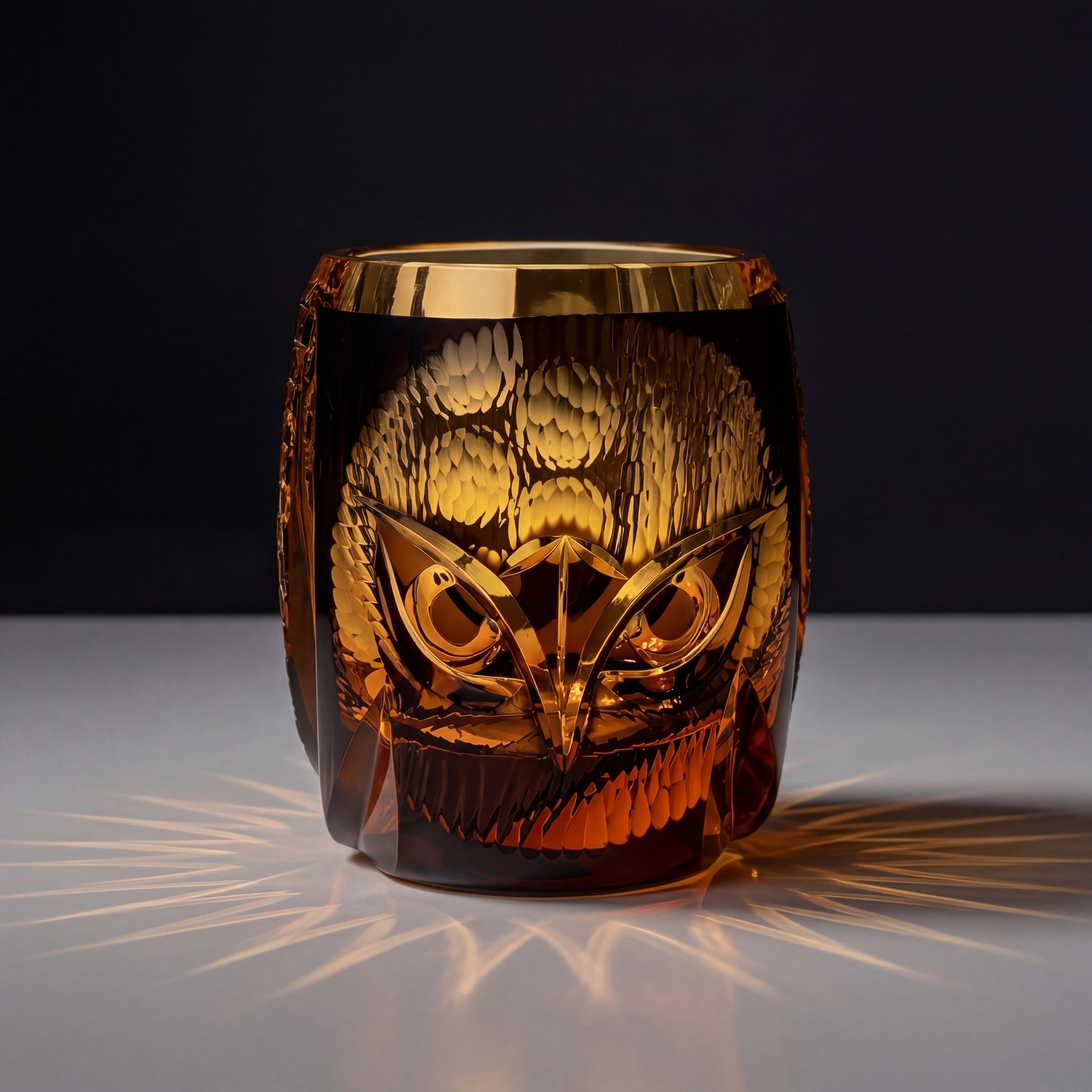 Owl Edo Kiriko Whiskey Glass