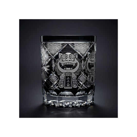 Auspicious Lion Edo Kiriko Whiskey Glass
