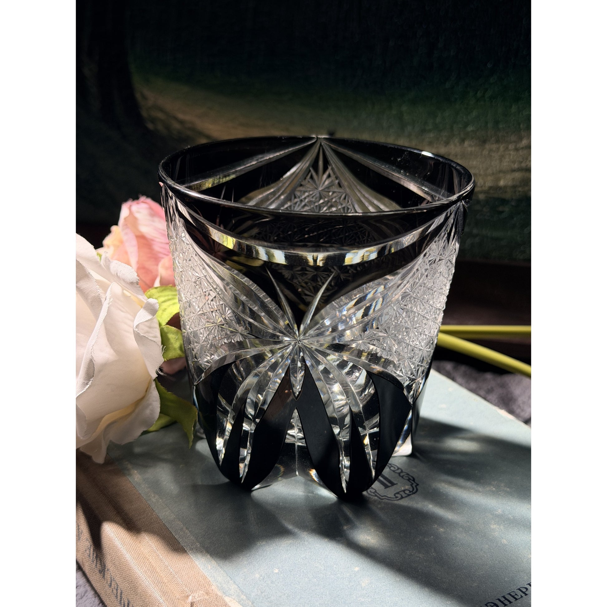 Dark Butterfly Edo Kiriko Whiskey Glass