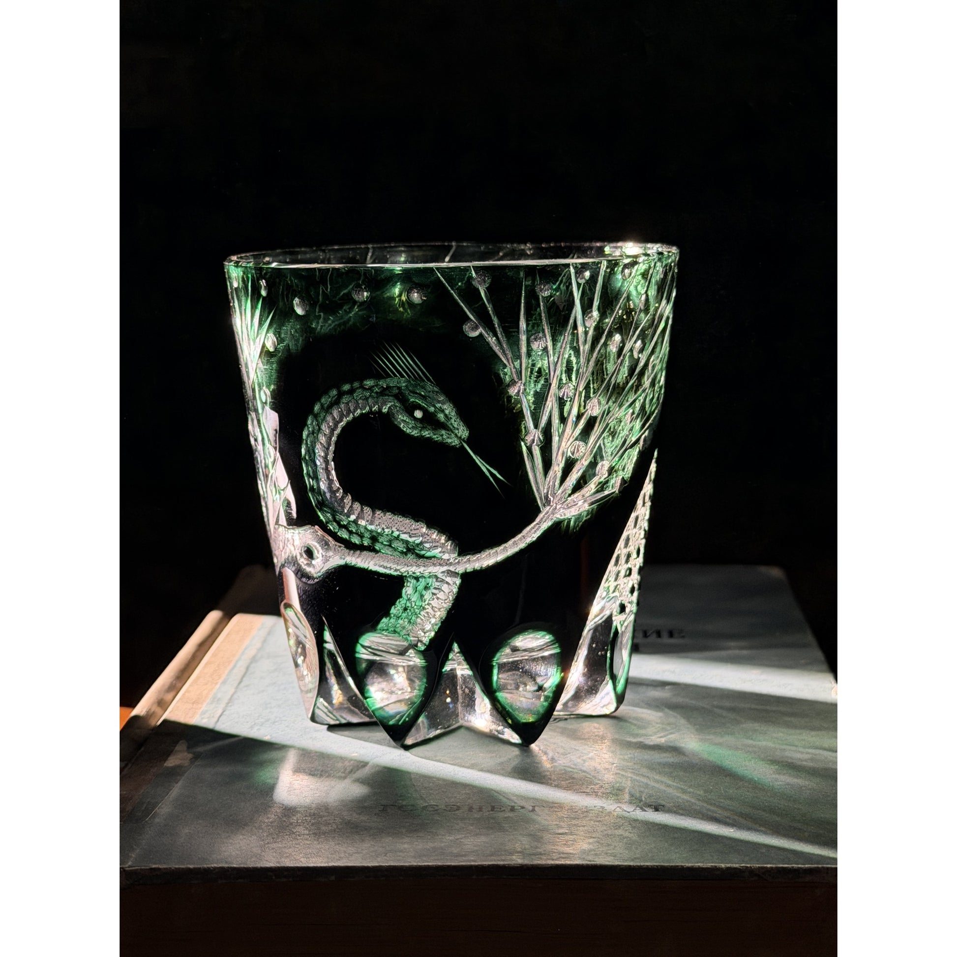 Year of the Snake Edo Kiriko Whiskey Glass