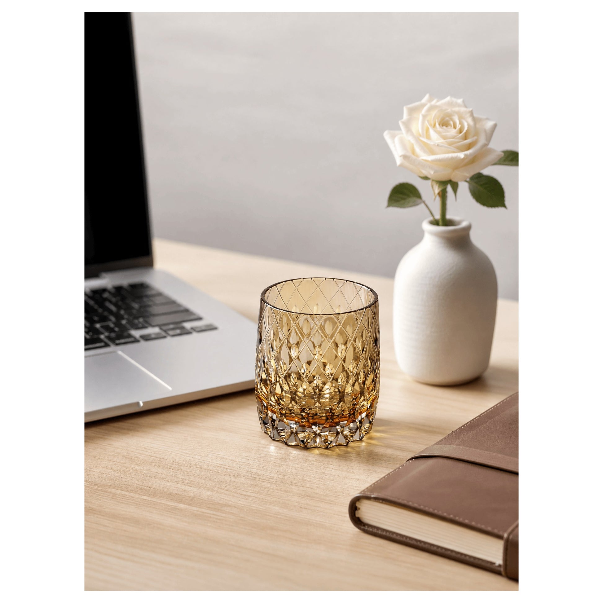 Sword Rain Breeze Edo Kiriko Whiskey Glass