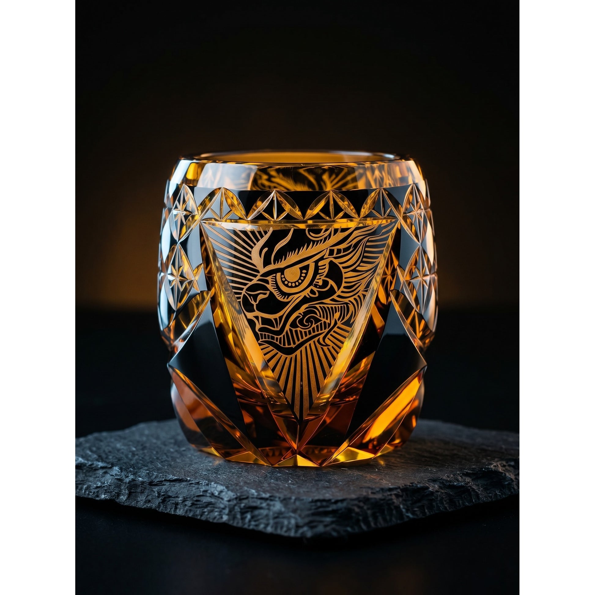 Azure Dragon Edo Kiriko Whiskey Glass