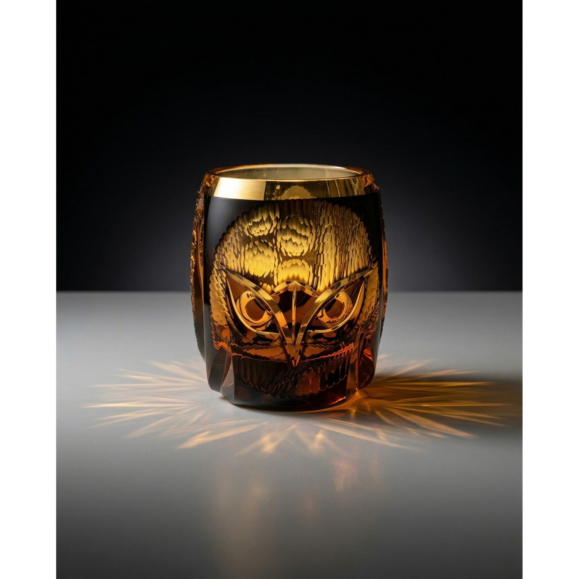 Owl Edo Kiriko Whiskey Glass