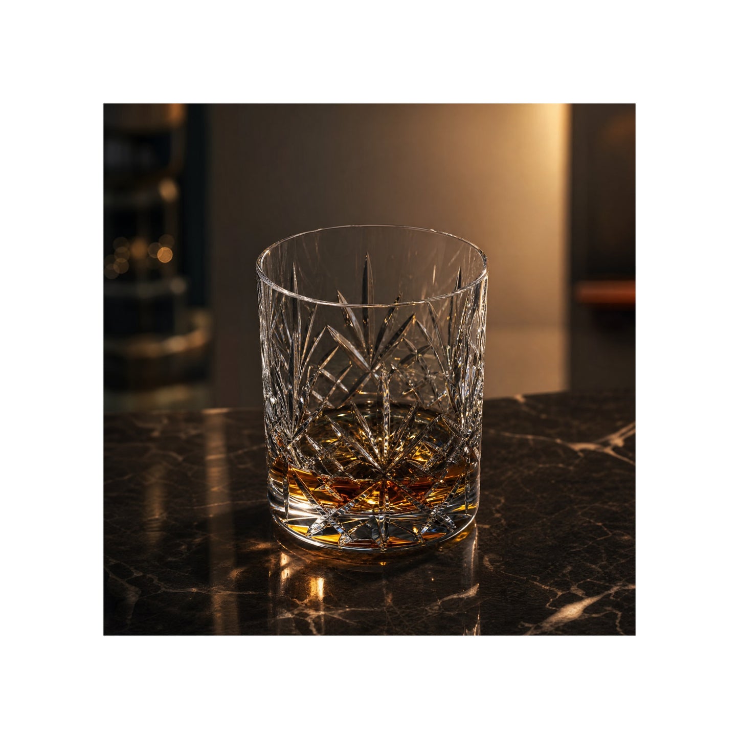 K9 Blooming Flowers Crystal Whiskey Glass