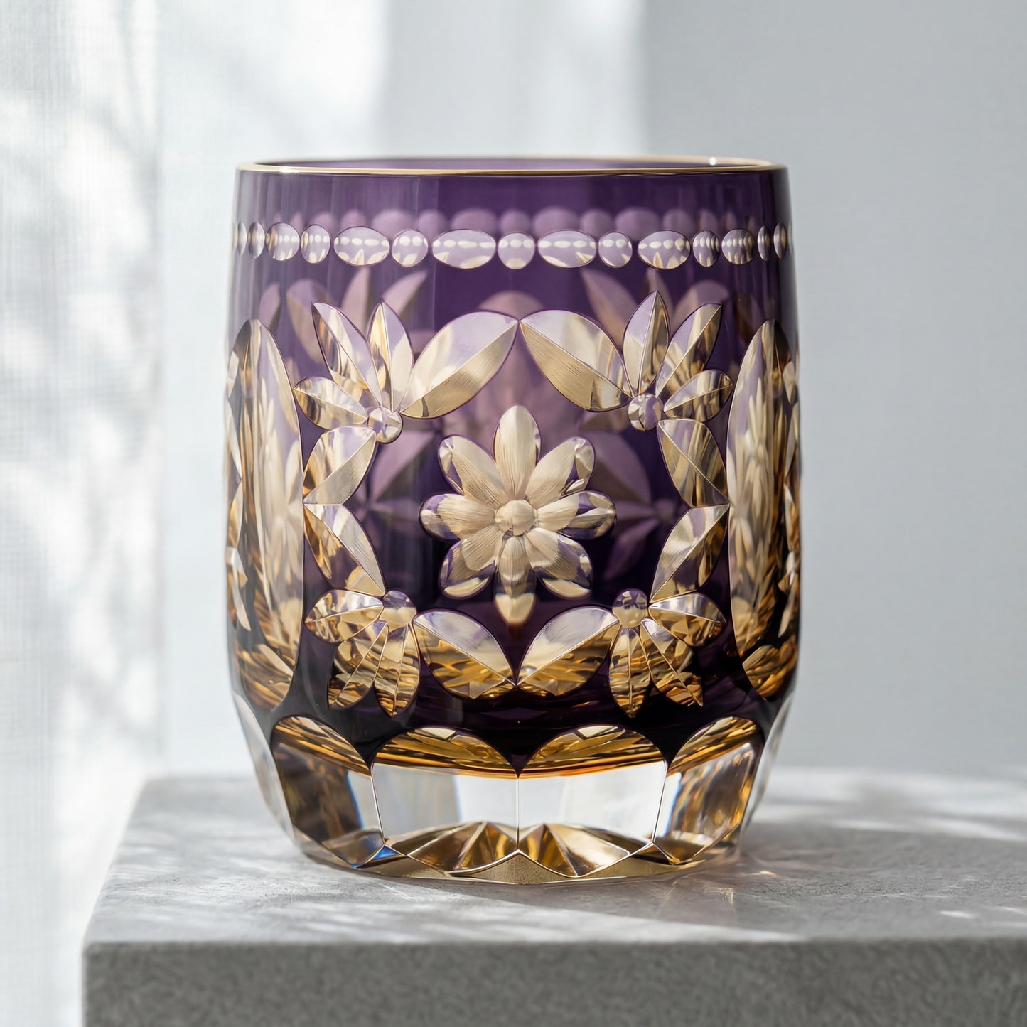 Hanamari Edo Kiriko Whiskey Glass