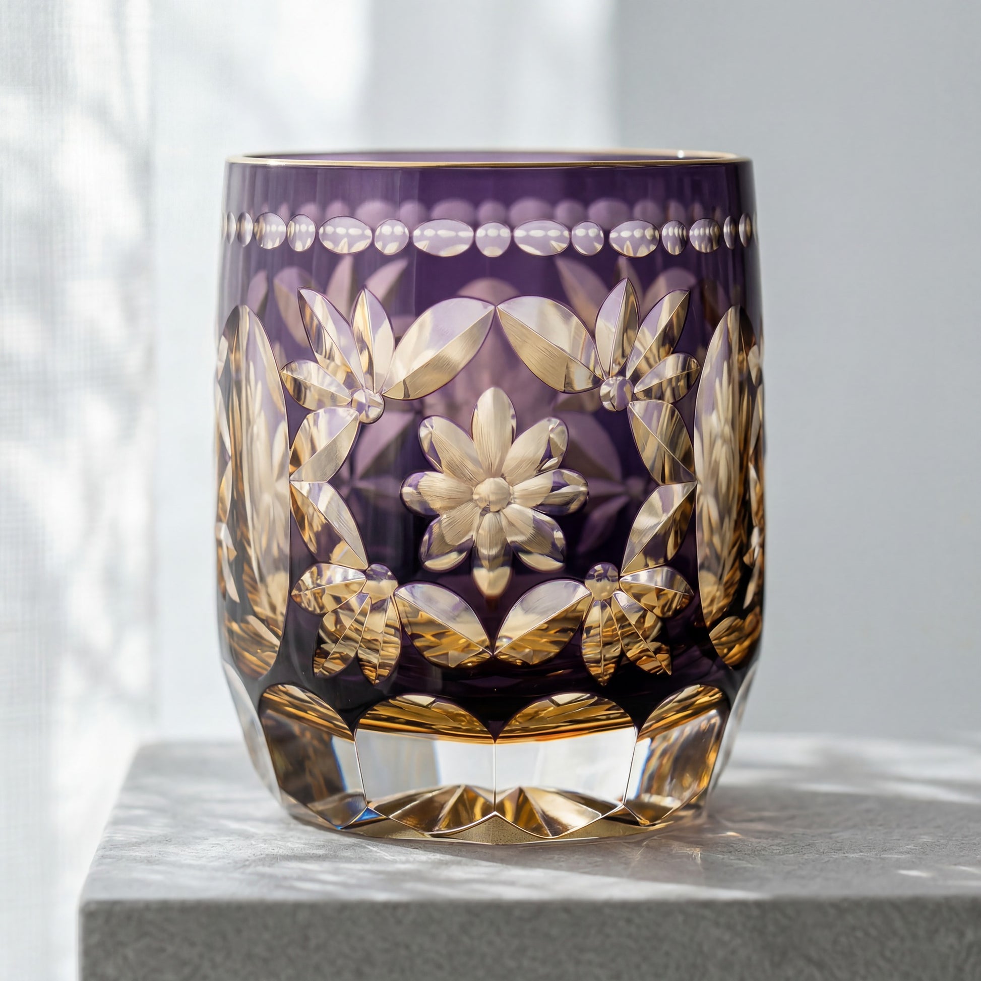 Hanamari Edo Kiriko Whiskey Glass