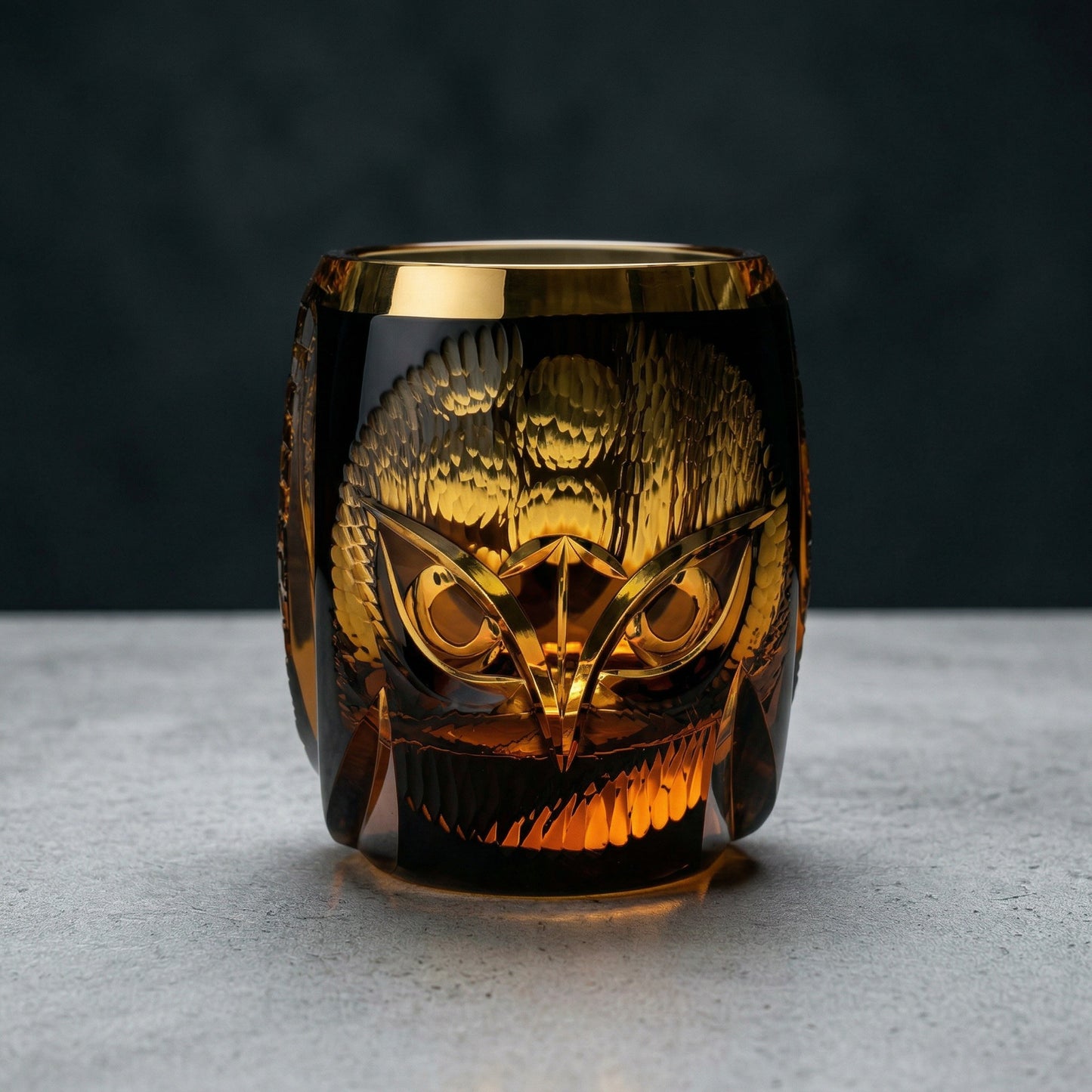 Owl Edo Kiriko Whiskey Glass