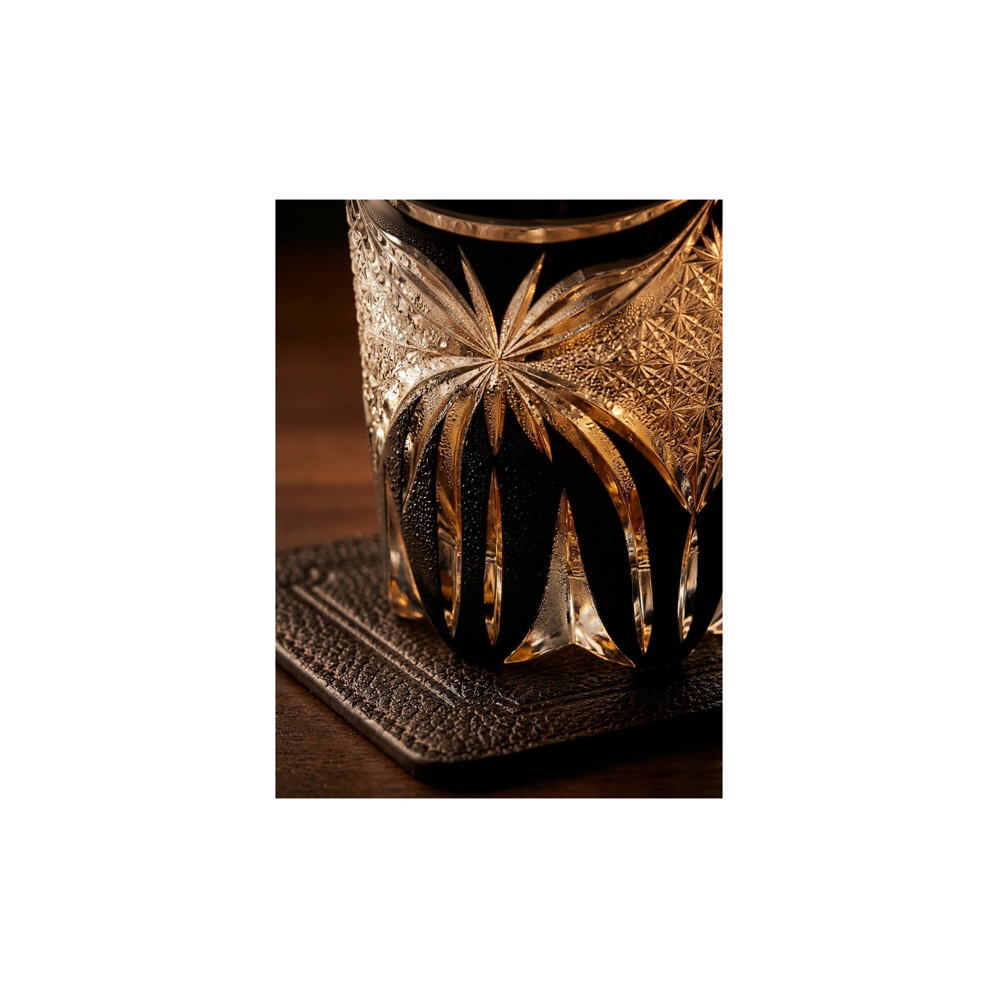 Dark Butterfly Edo Kiriko Whiskey Glass