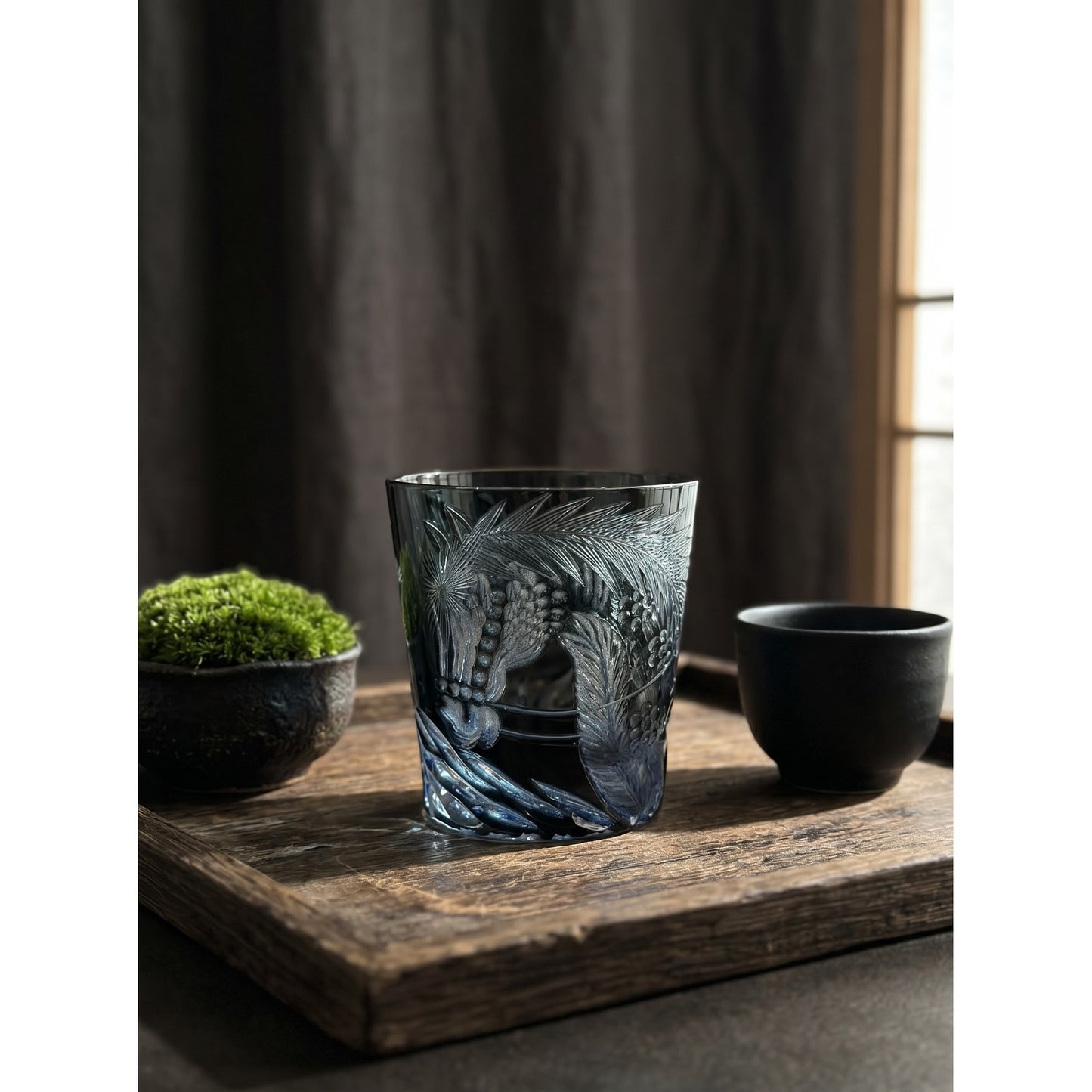 Tokinowa Japanese Edo Kiriko handmade foreign wine whiskey glass collection limited crystal glass carved wine glass