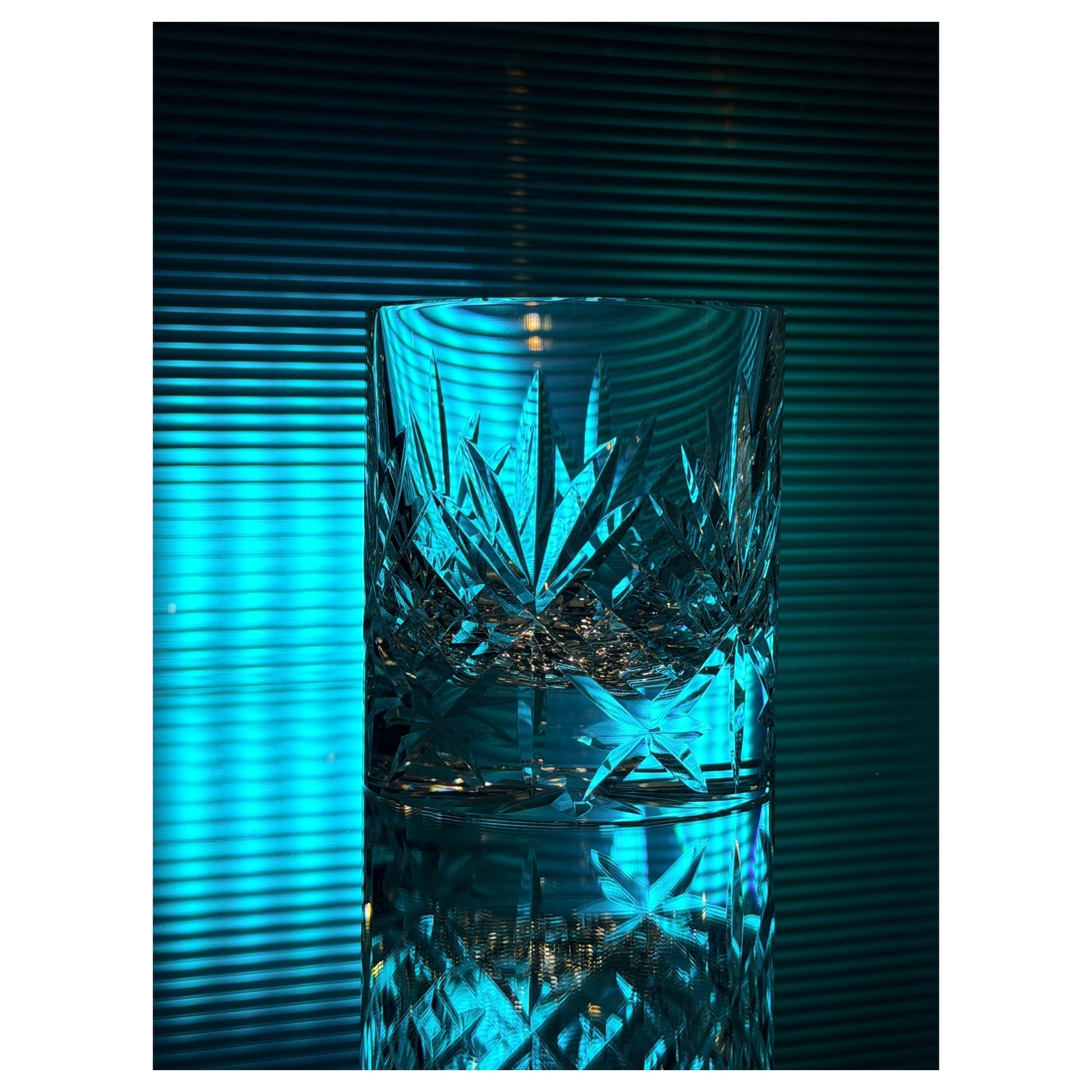 K9 Blooming Flowers Crystal Whiskey Glass