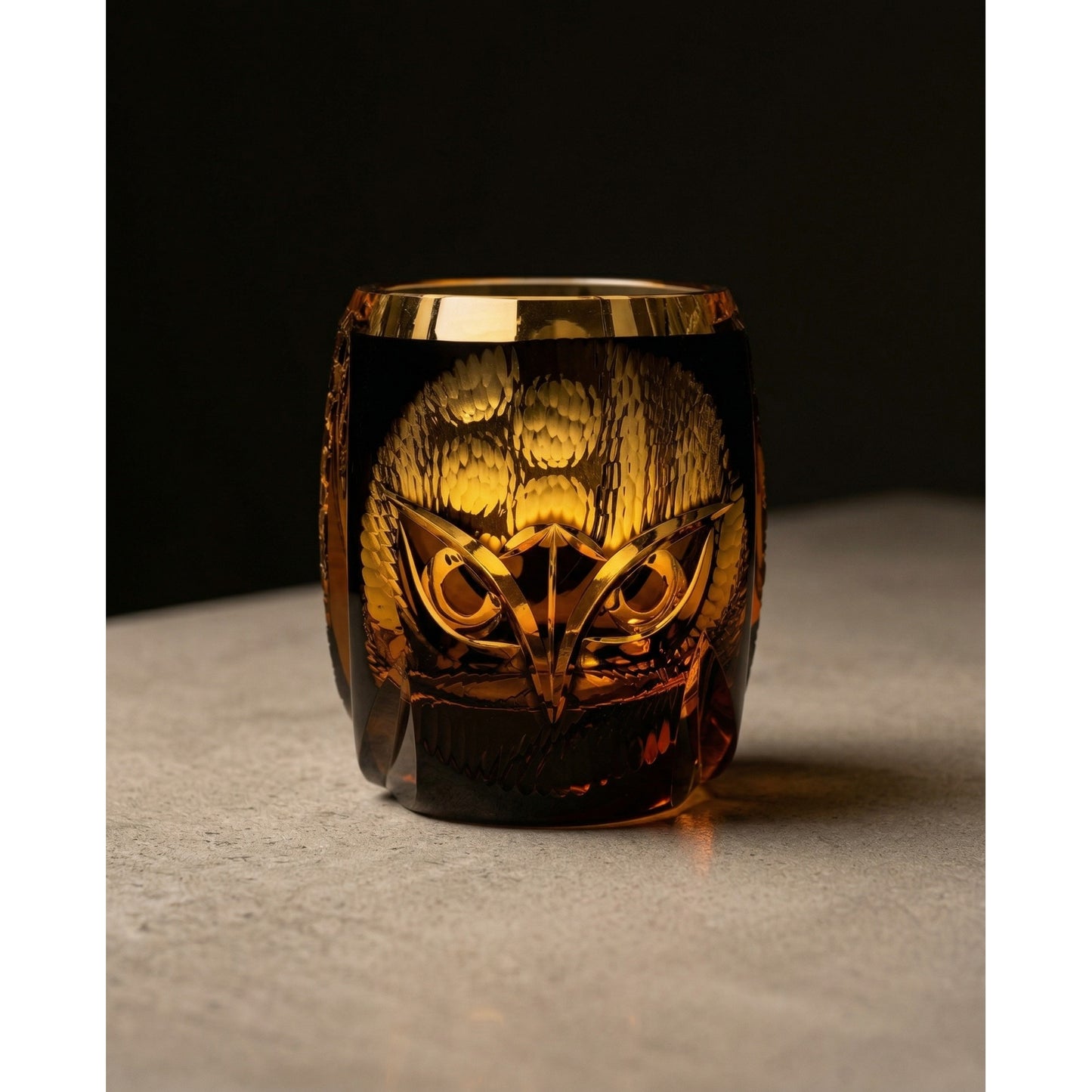Owl Edo Kiriko Whiskey Glass