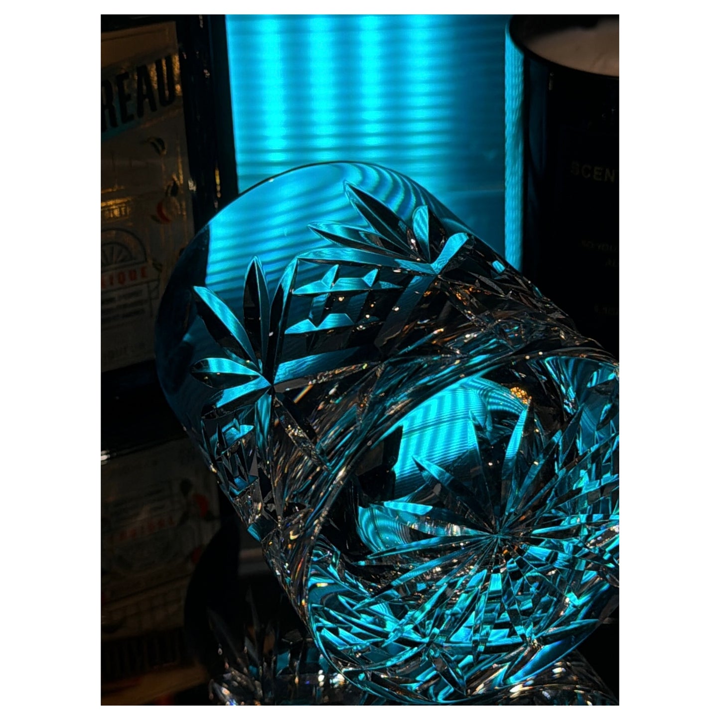 K9 Blooming Flowers Crystal Whiskey Glass