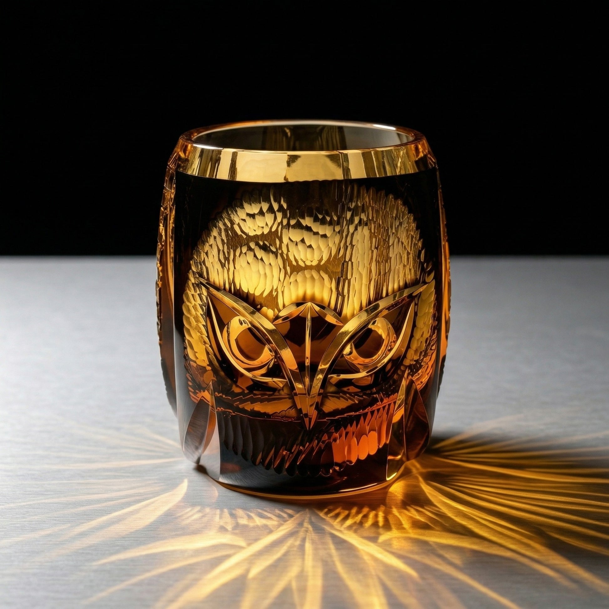 Owl Edo Kiriko Whiskey Glass