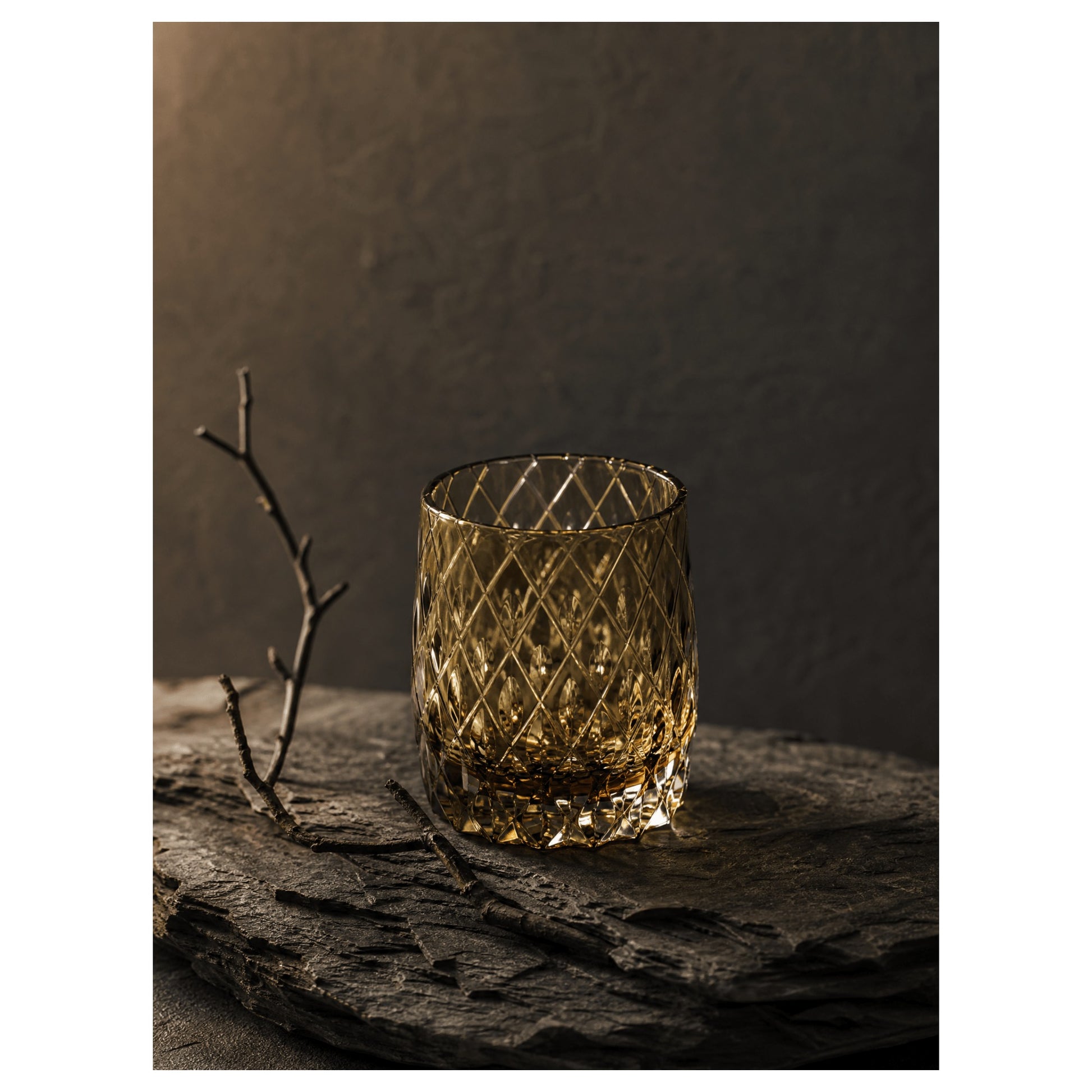 Sword Rain Breeze Edo Kiriko Whiskey Glass