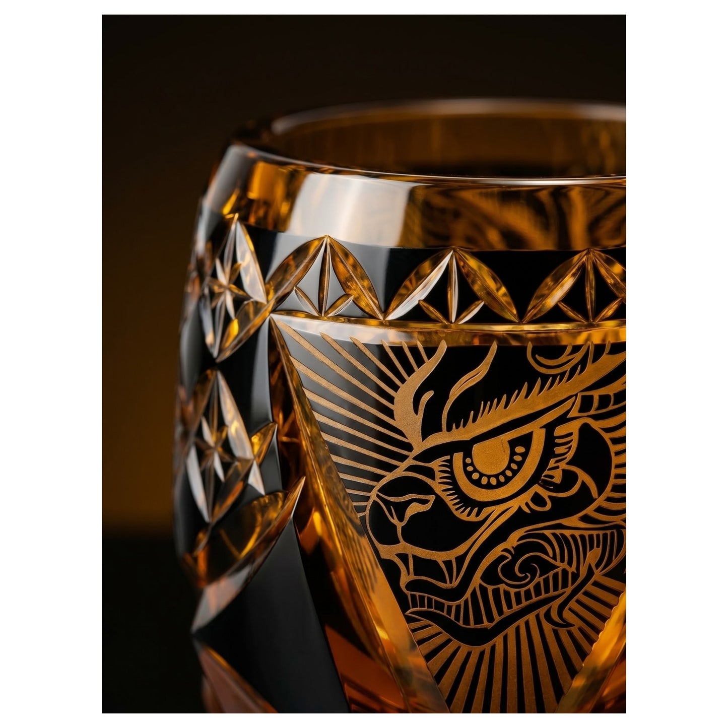 Azure Dragon Edo Kiriko Whiskey Glass