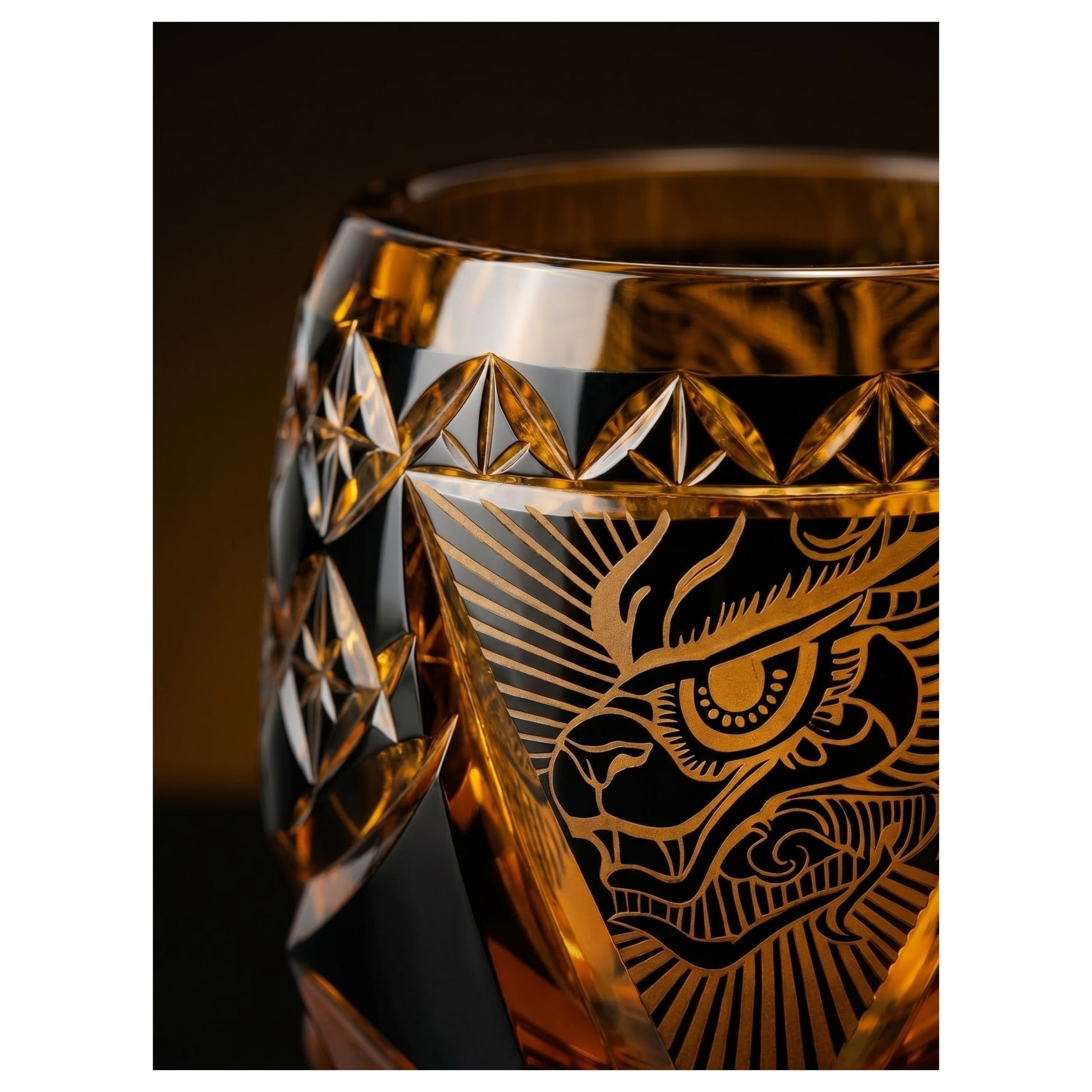 Azure Dragon Edo Kiriko Whiskey Glass