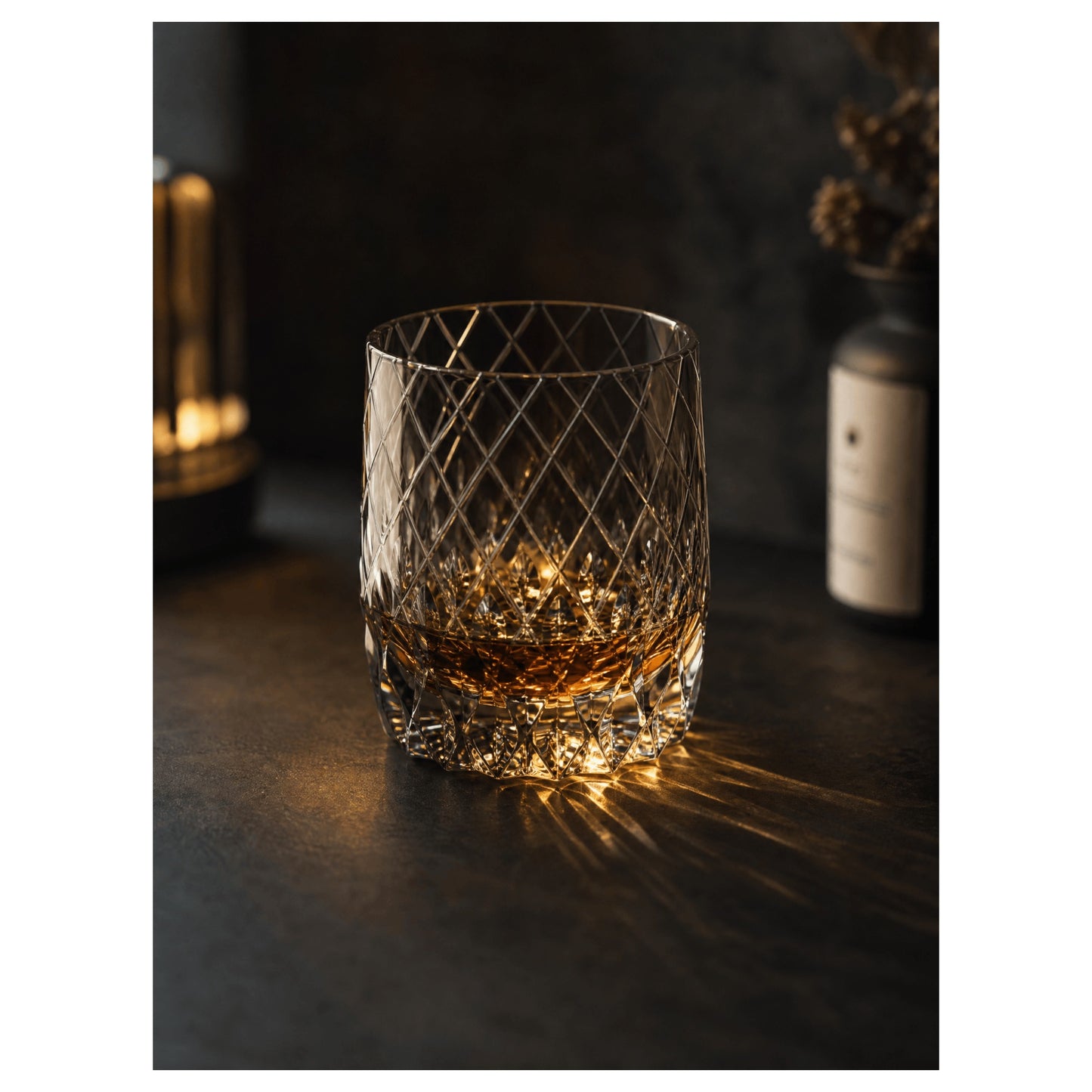 Sword Rain Breeze Edo Kiriko Whiskey Glass