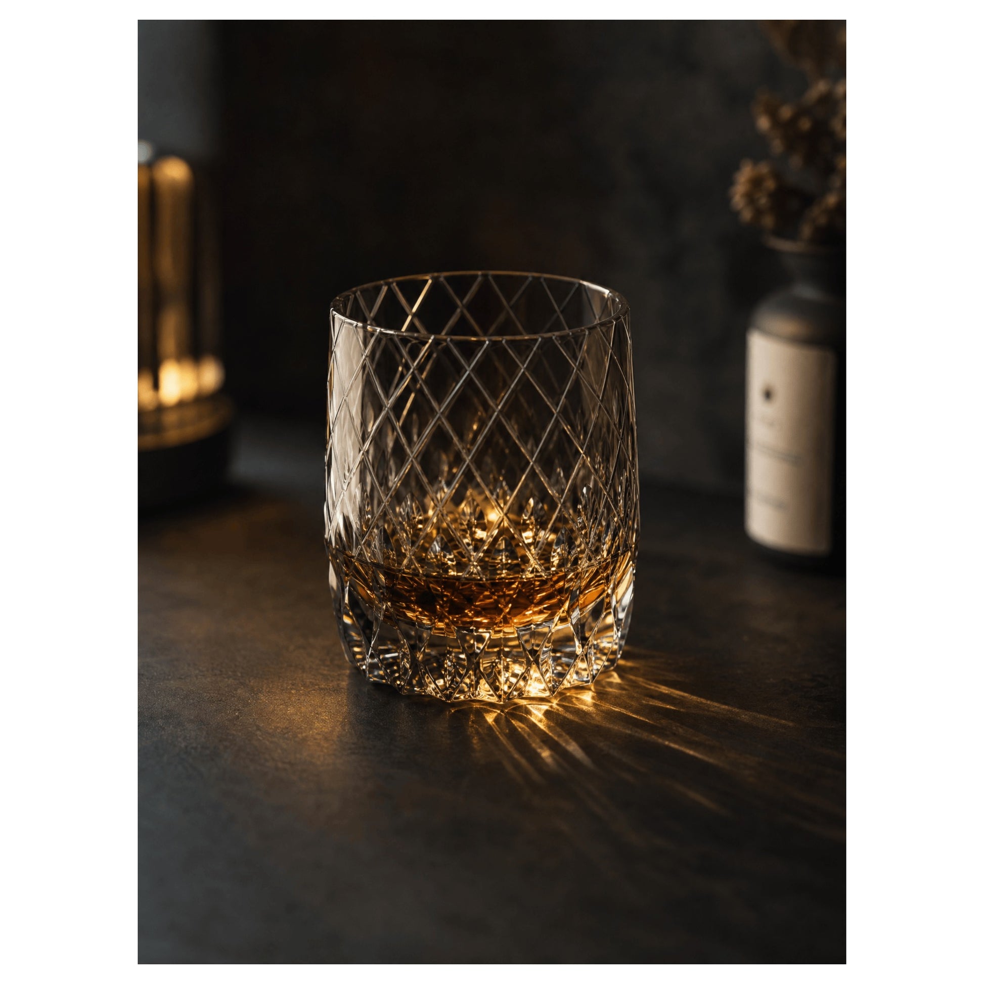 Sword Rain Breeze Edo Kiriko Whiskey Glass