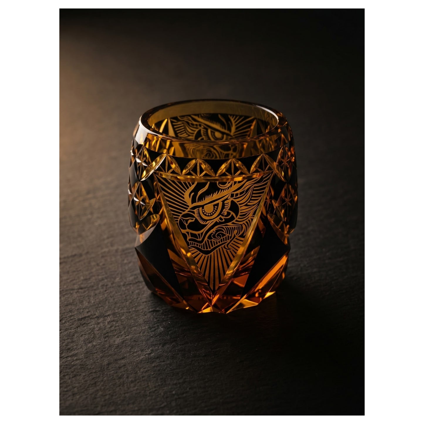 Azure Dragon Edo Kiriko Whiskey Glass