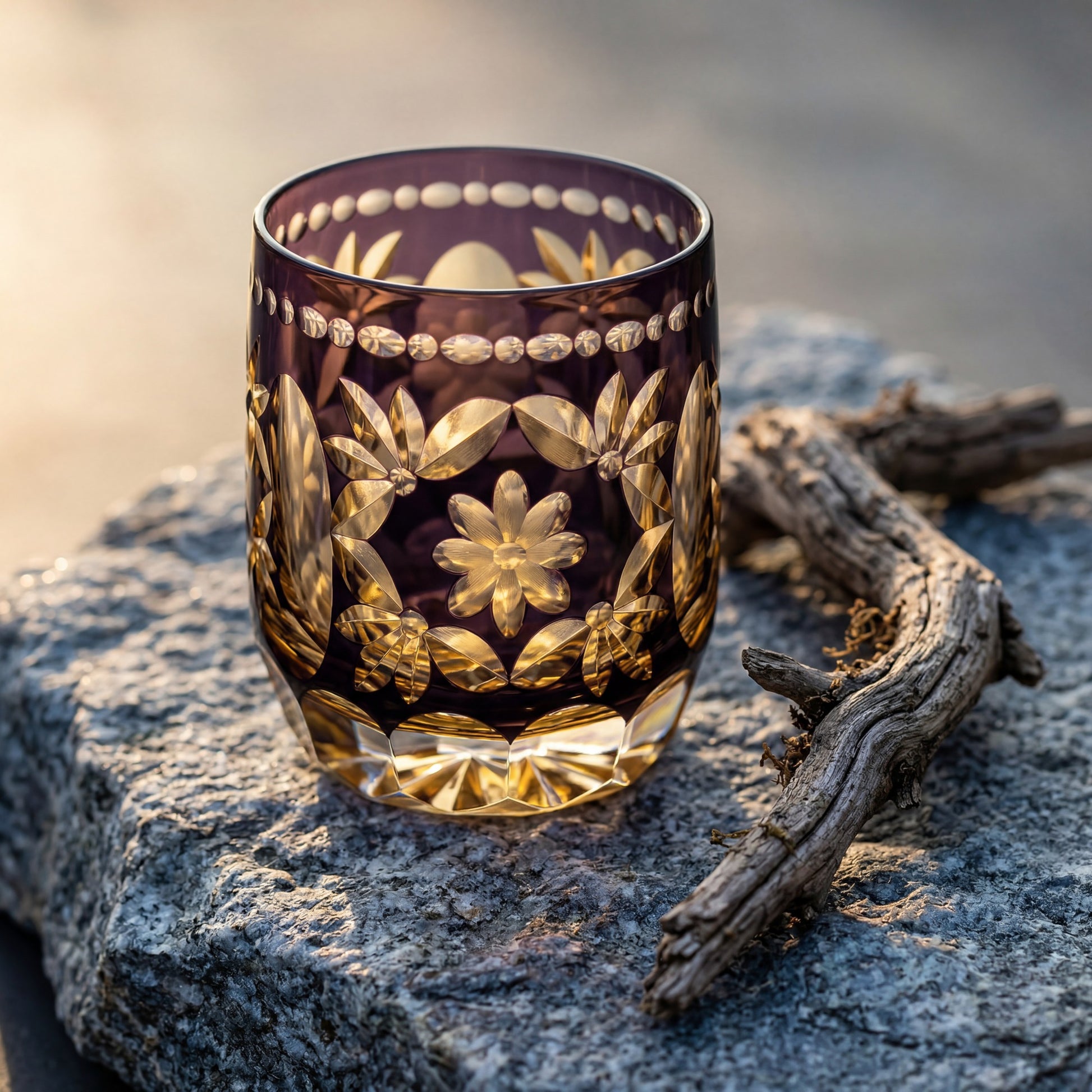 Hanamari Edo Kiriko Whiskey Glass