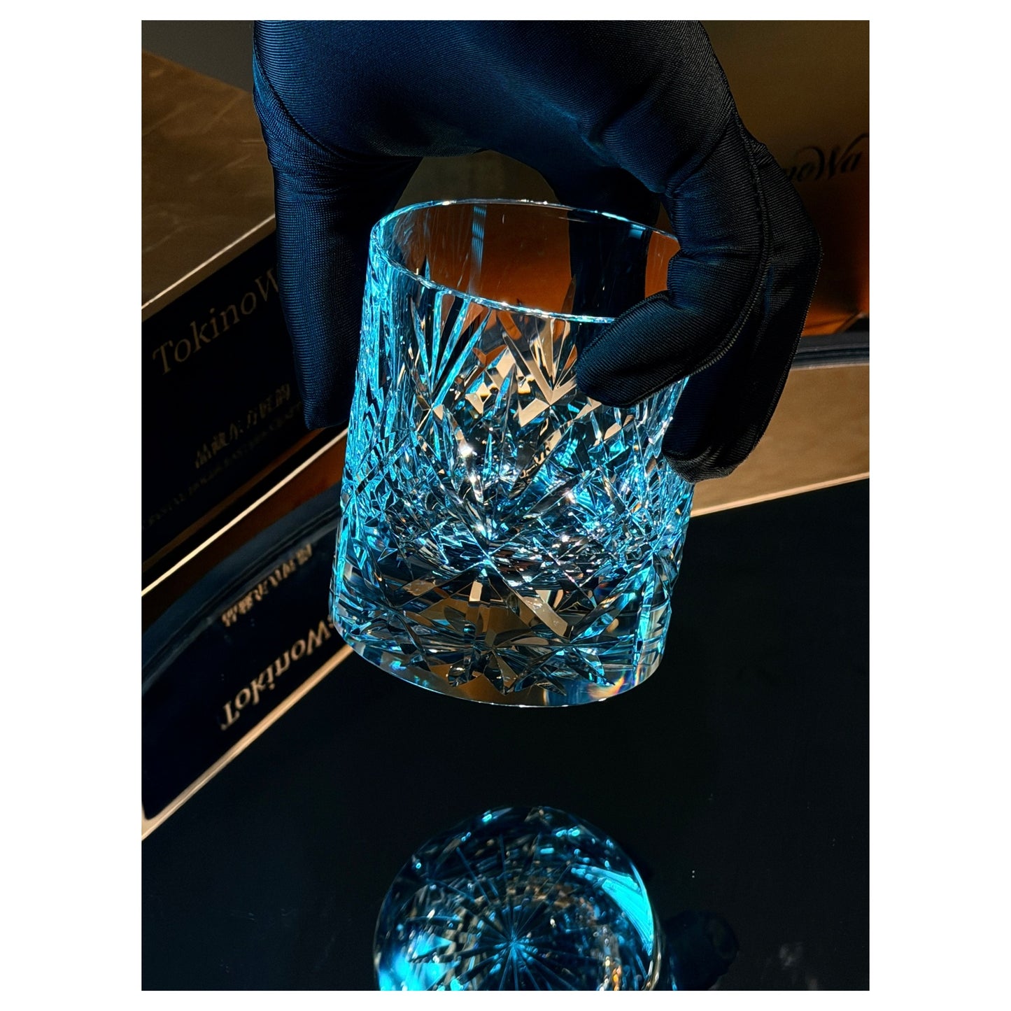 K9 Blooming Flowers Crystal Whiskey Glass