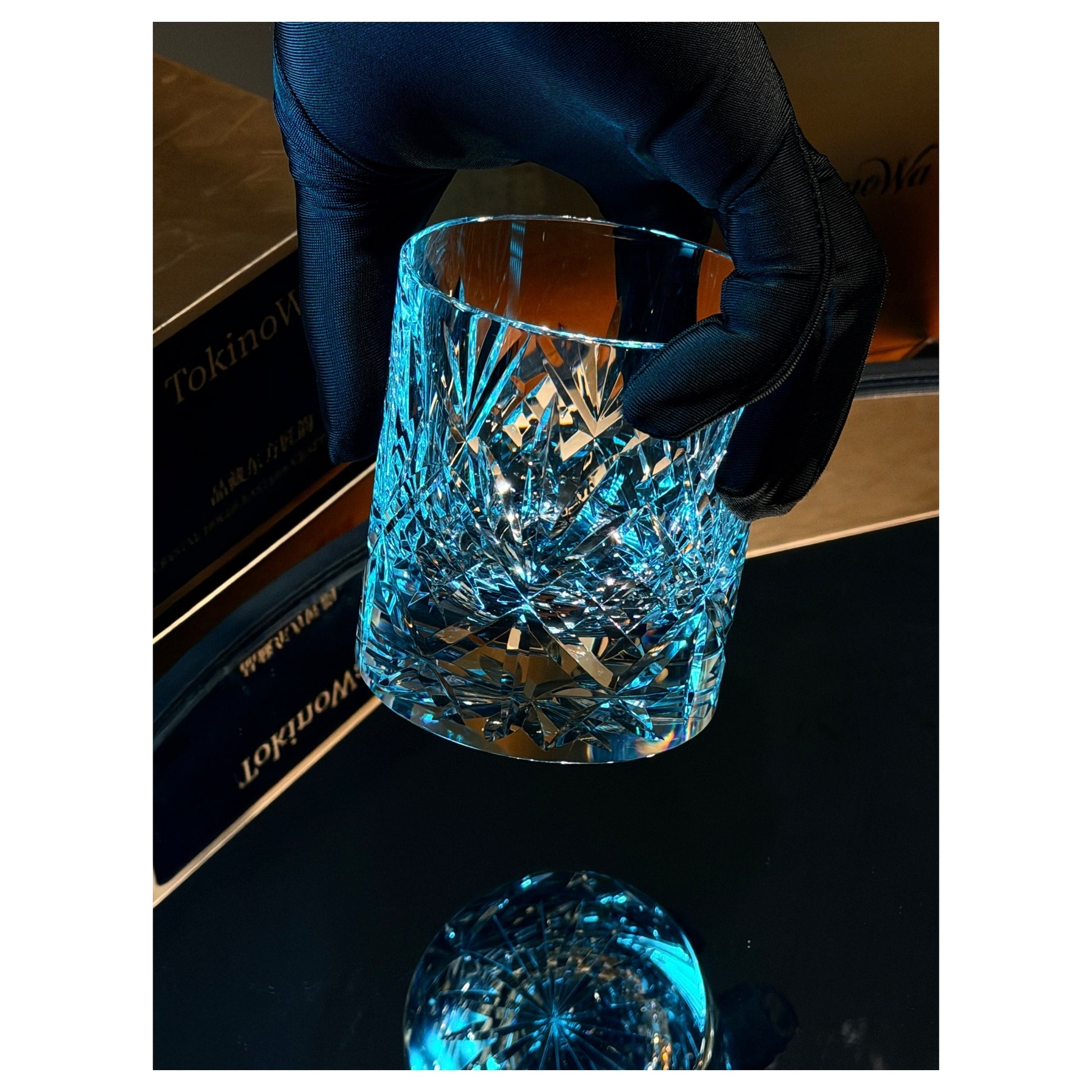 K9 Blooming Flowers Crystal Whiskey Glass