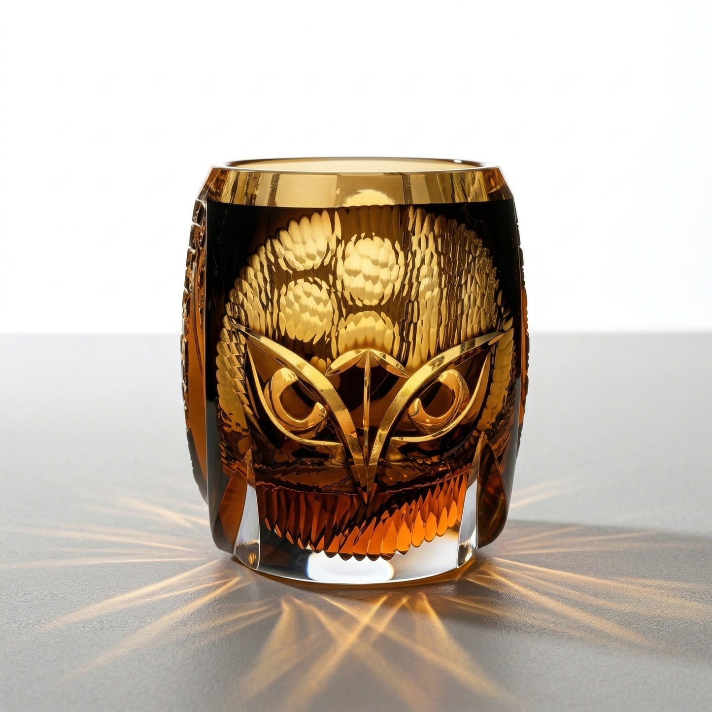 Owl Edo Kiriko Whiskey Glass