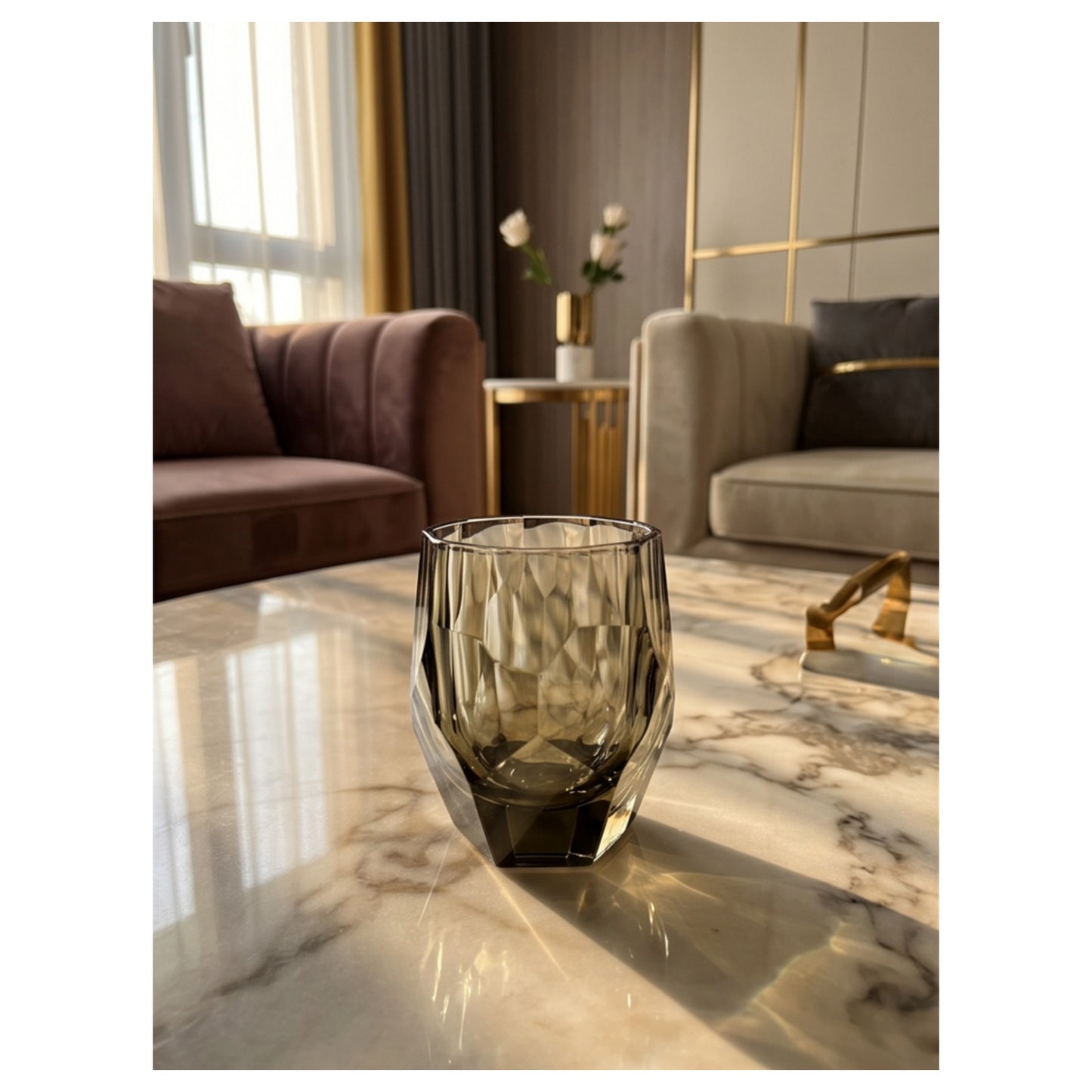 Cullinan Raw Stone Crystal Whiskey Glass