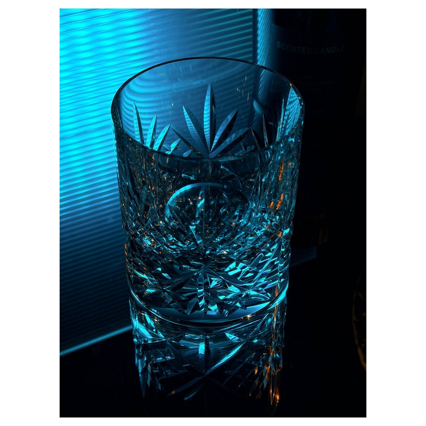 K9 Blooming Flowers Crystal Whiskey Glass