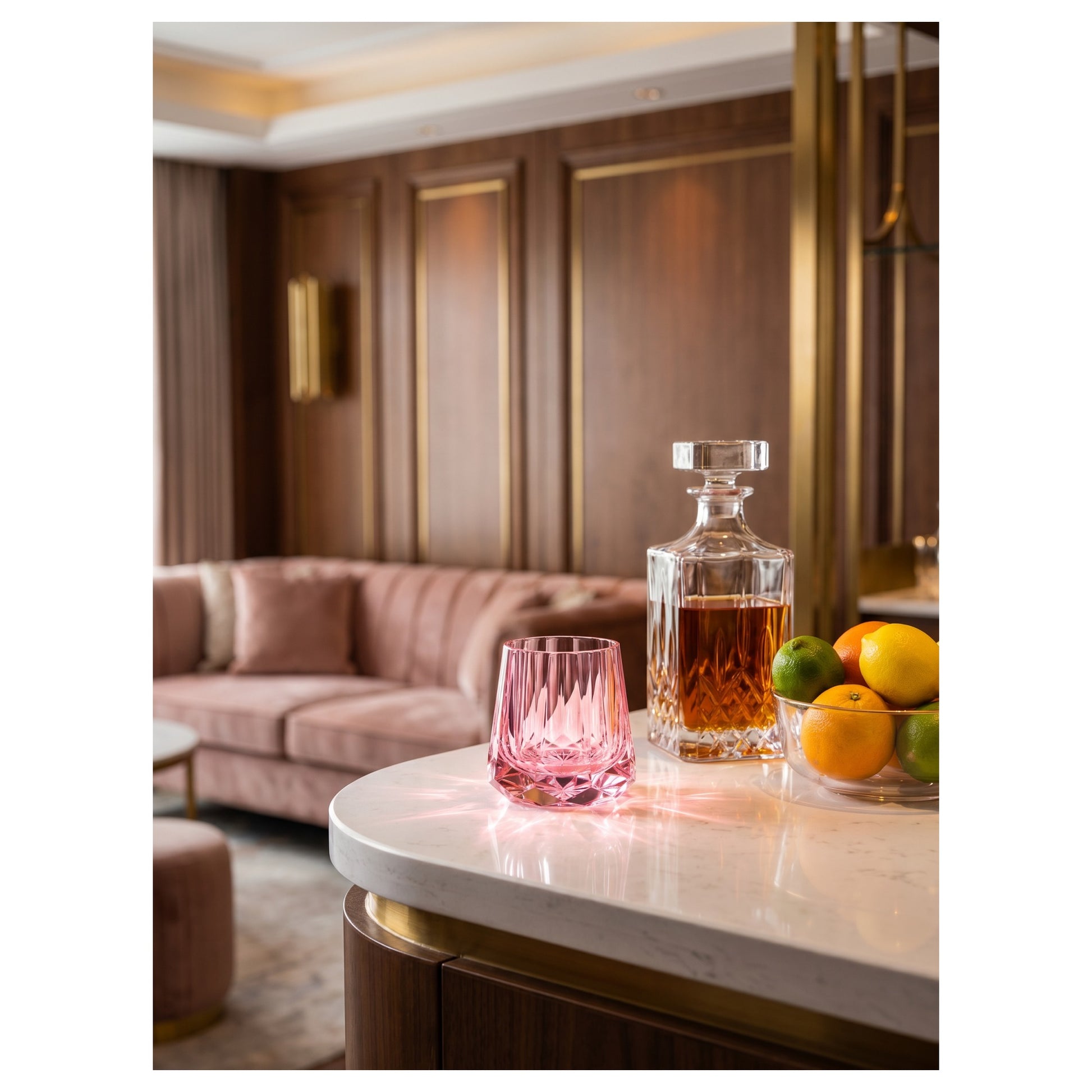 K9 Rose Story Crystal Whiskey Glass