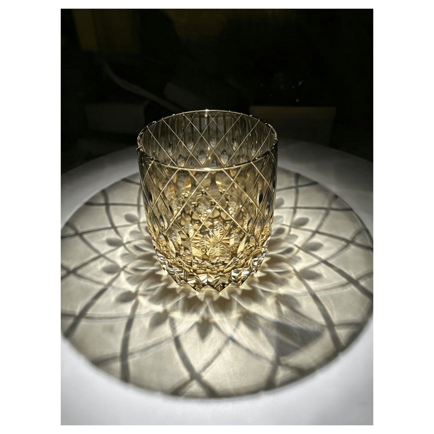 Sword Rain Breeze Edo Kiriko Whiskey Glass
