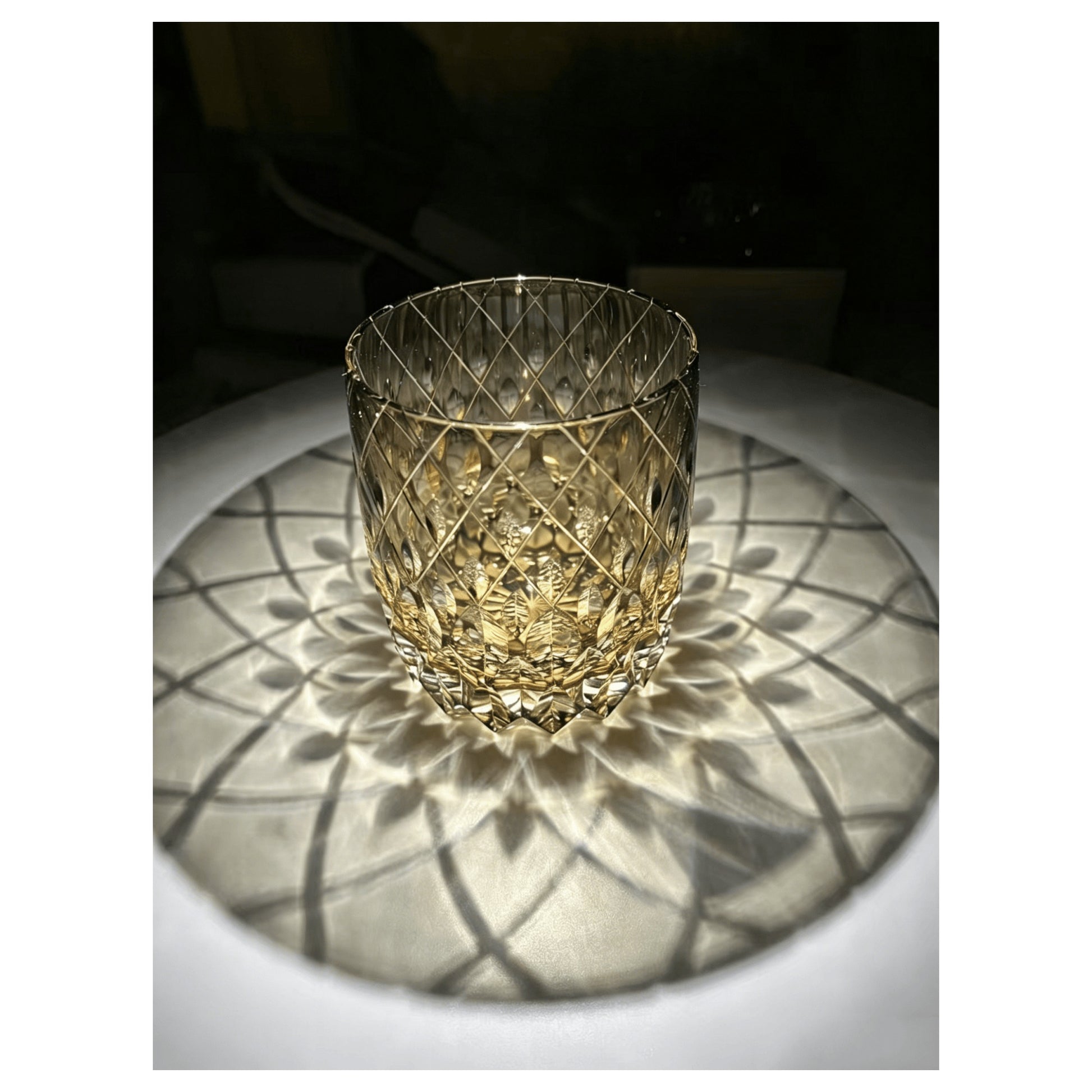 Sword Rain Breeze Edo Kiriko Whiskey Glass