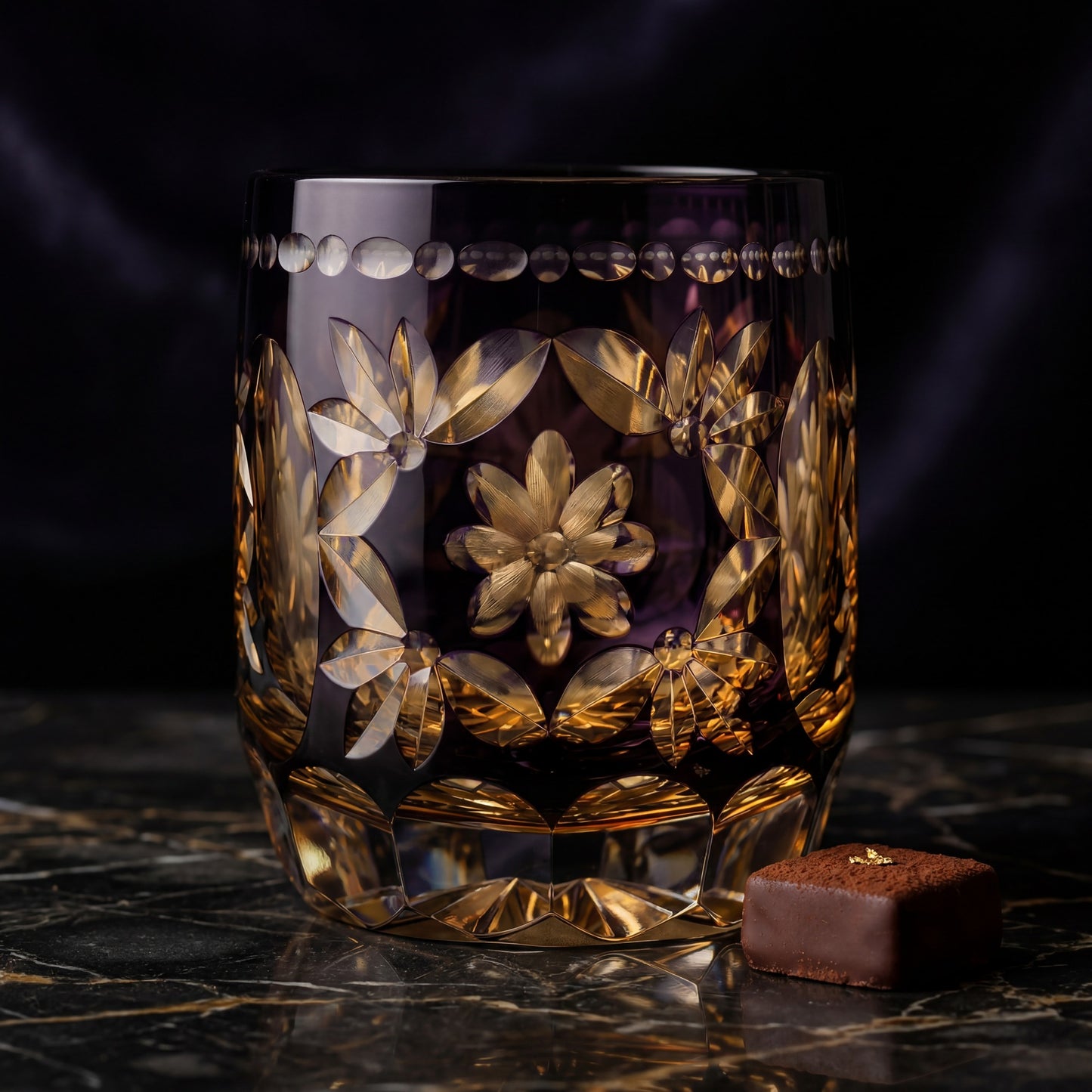 Hanamari Edo Kiriko Whiskey Glass