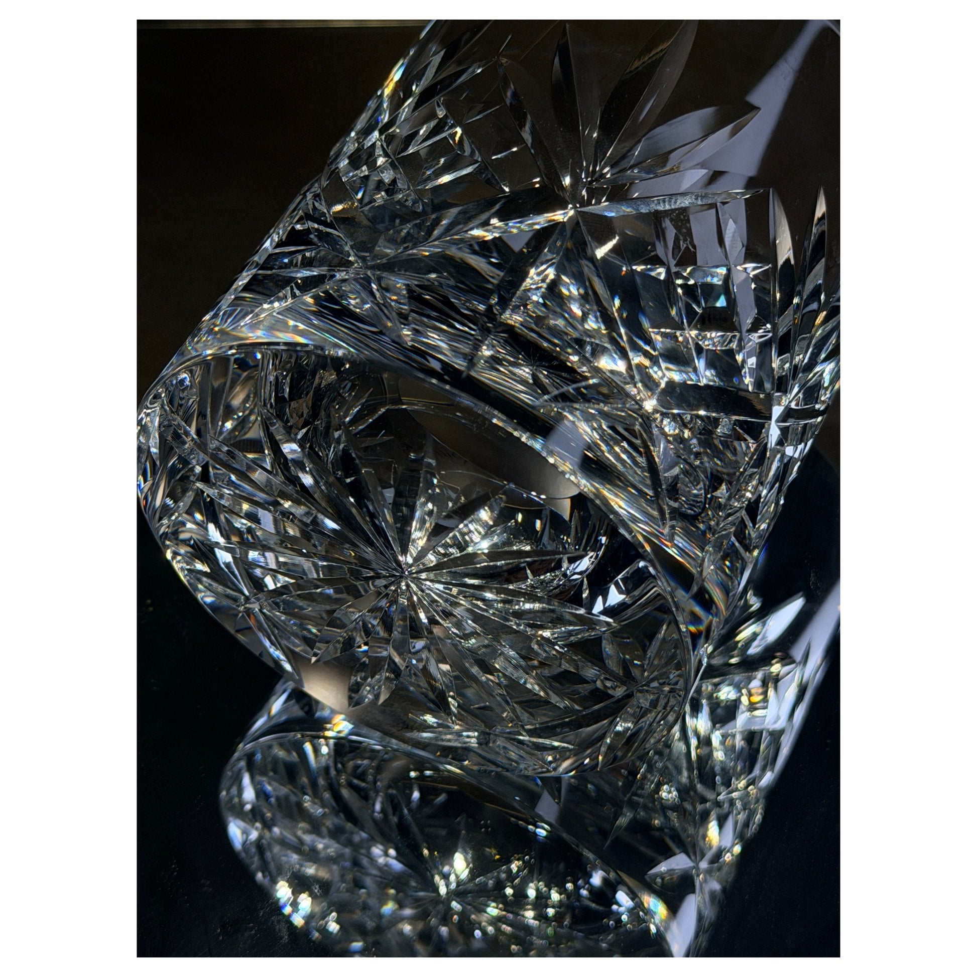 K9 Blooming Flowers Crystal Whiskey Glass