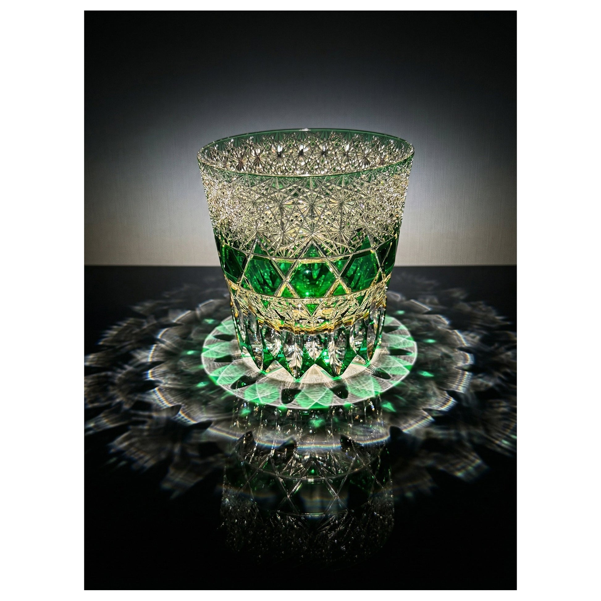 Fluorite Edo Kiriko Whiskey Glass