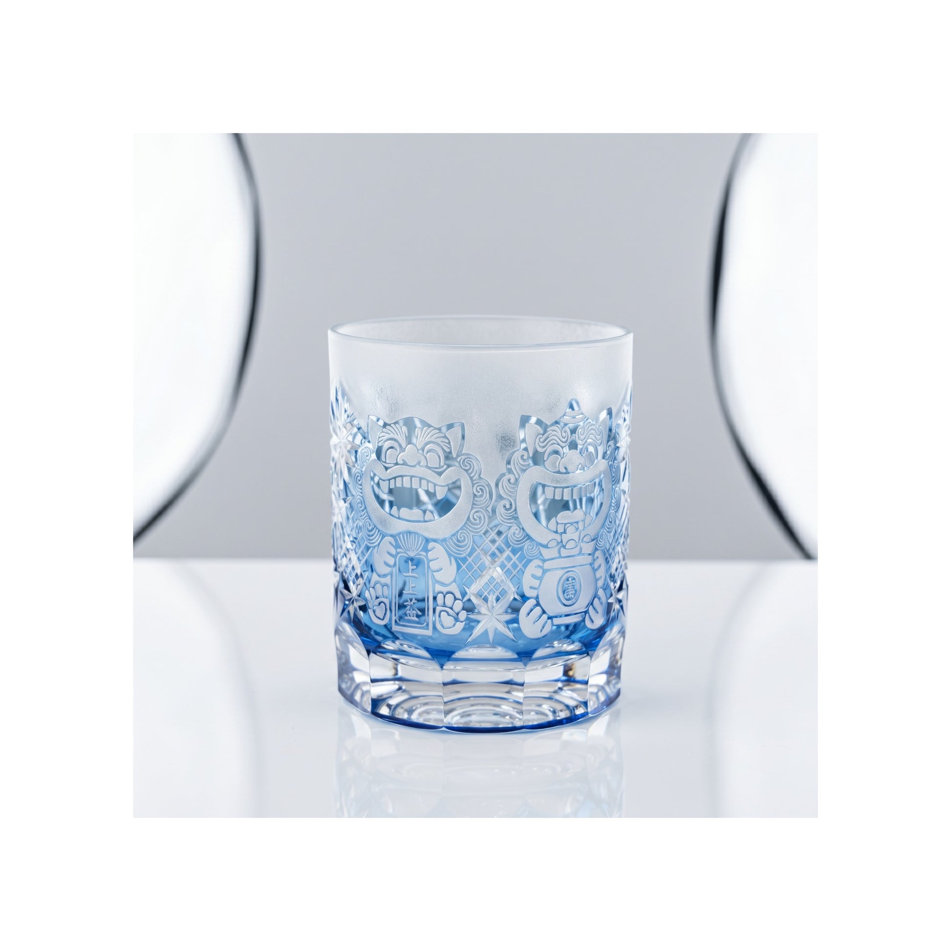 Auspicious Lion Edo Kiriko Whiskey Glass
