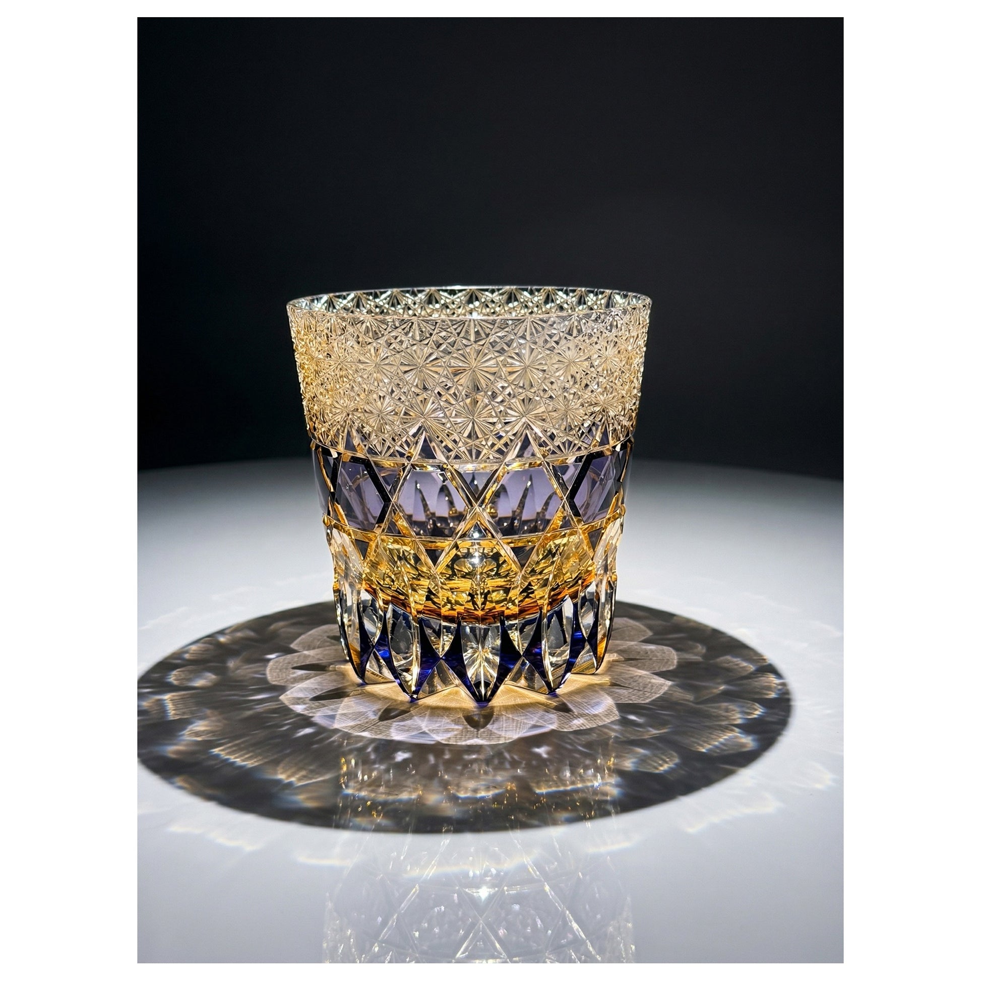 Fluorite Edo Kiriko Whiskey Glass