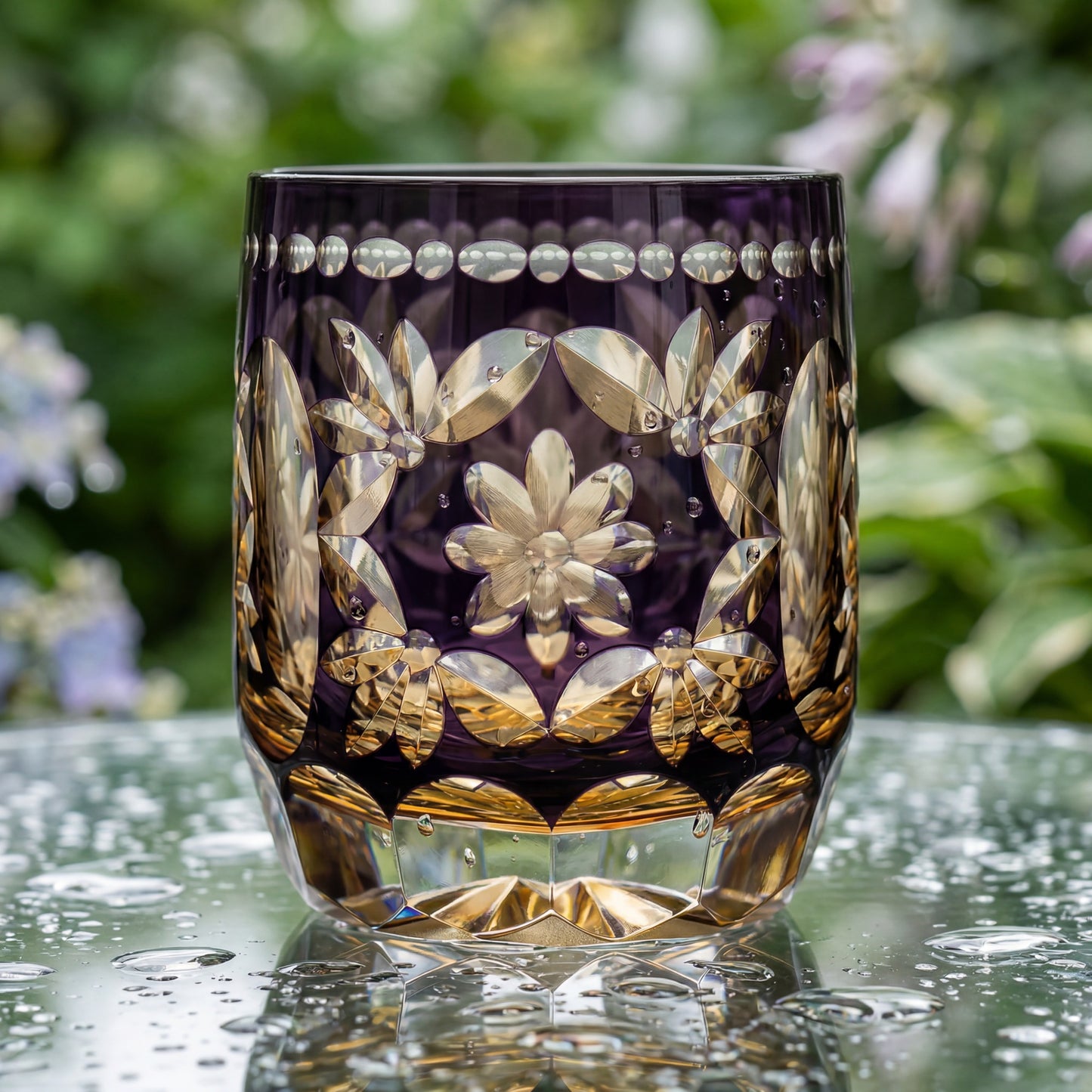 Hanamari Edo Kiriko Whiskey Glass