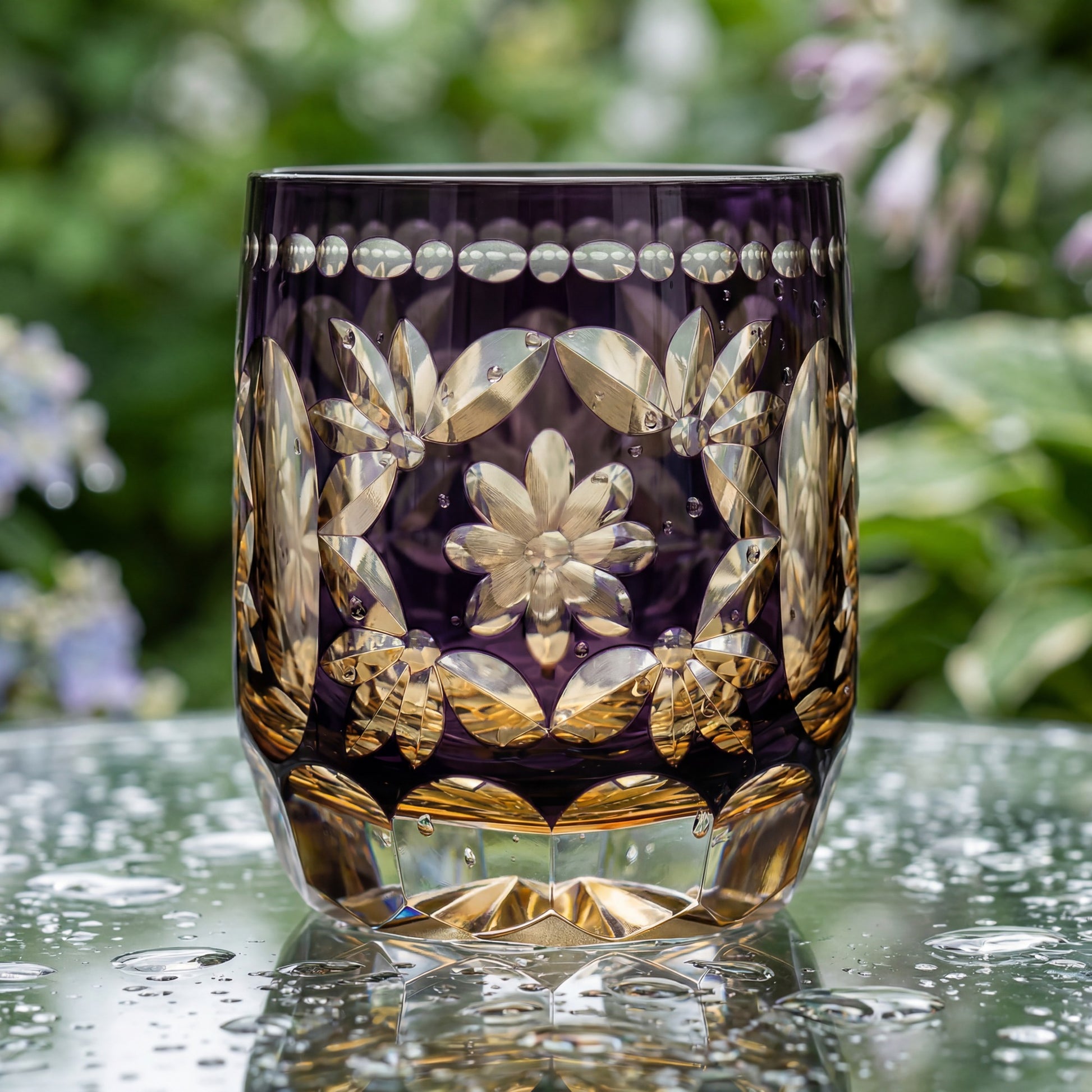 Hanamari Edo Kiriko Whiskey Glass