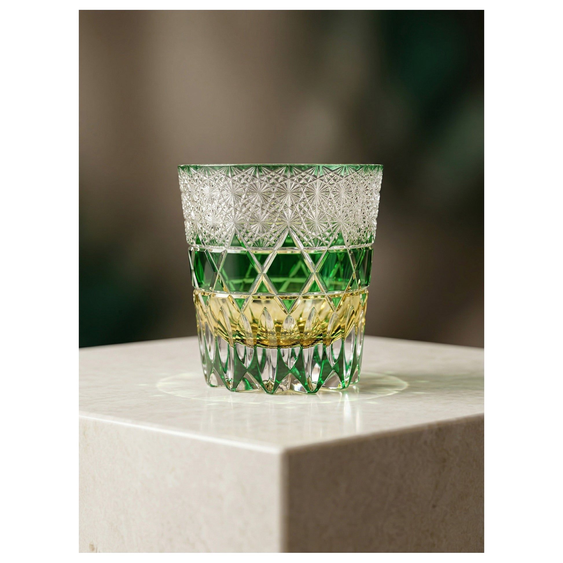 Fluorite Edo Kiriko Whiskey Glass
