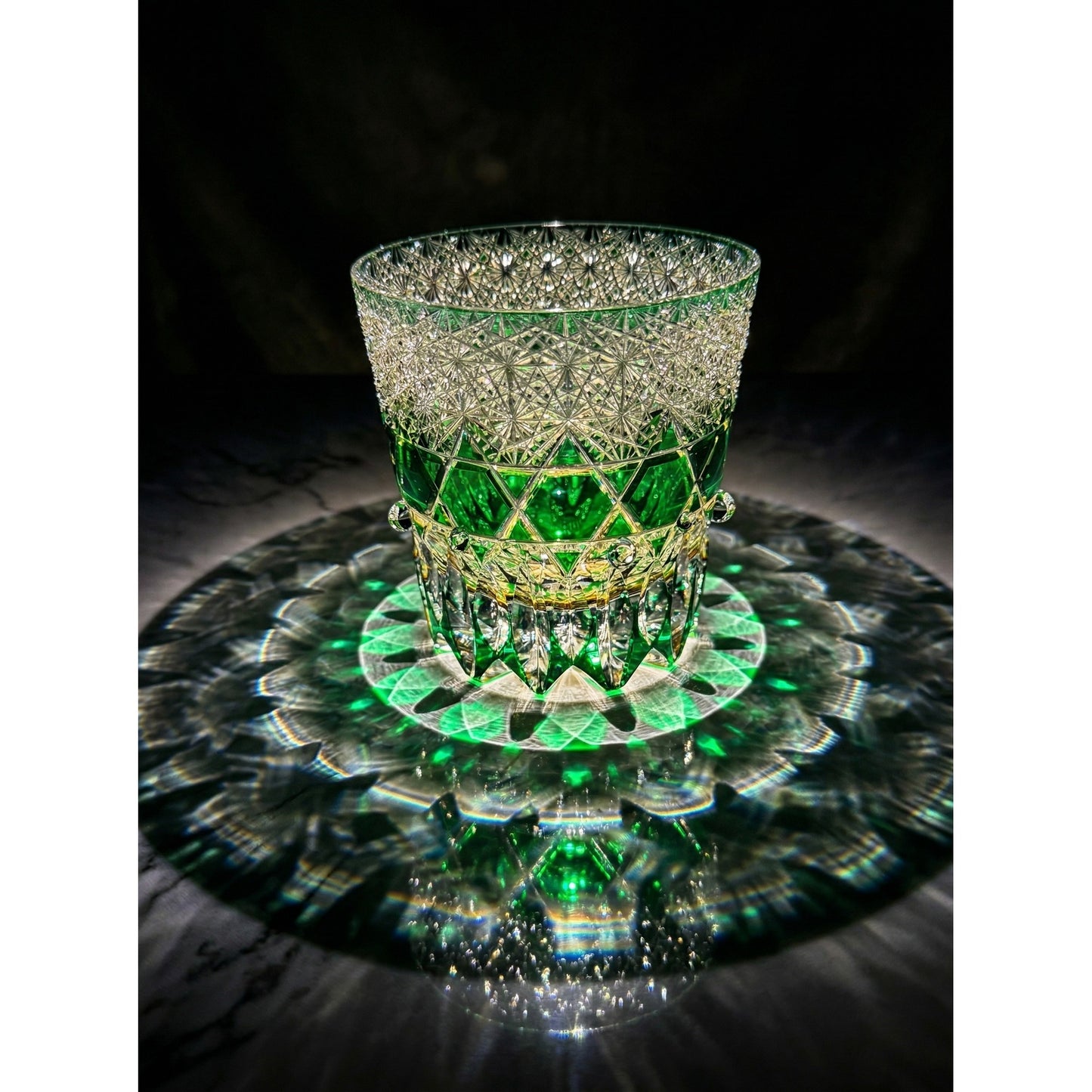 Fluorite Edo Kiriko Whiskey Glass