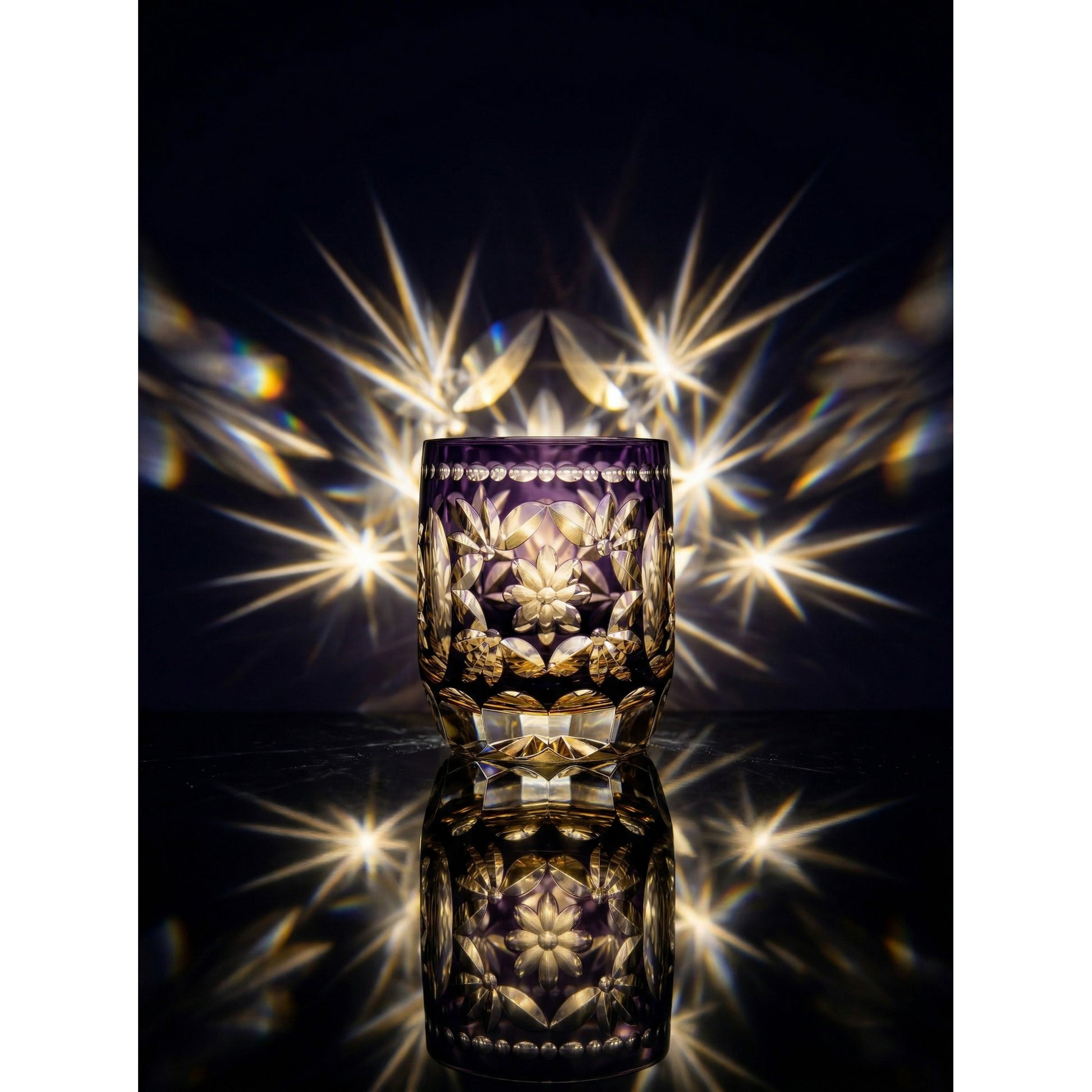 Hanamari Edo Kiriko Whiskey Glass