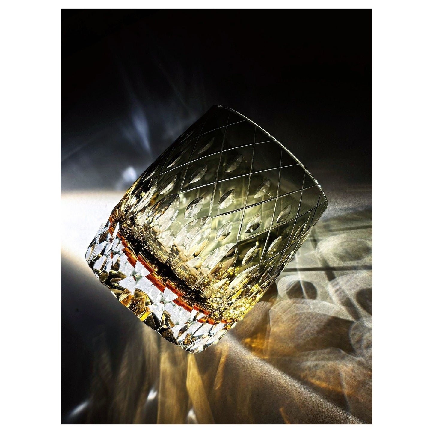 Sword Rain Breeze Edo Kiriko Whiskey Glass