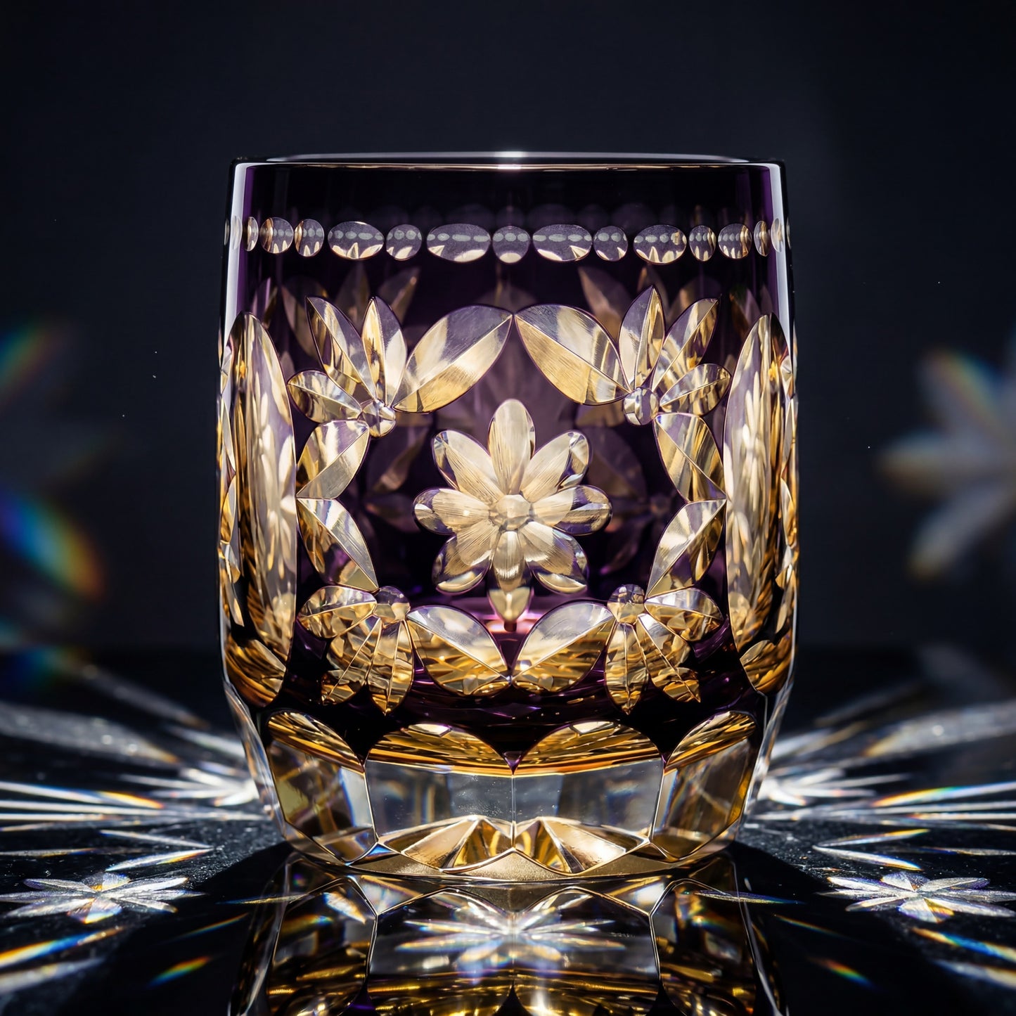 Hanamari Edo Kiriko Whiskey Glass